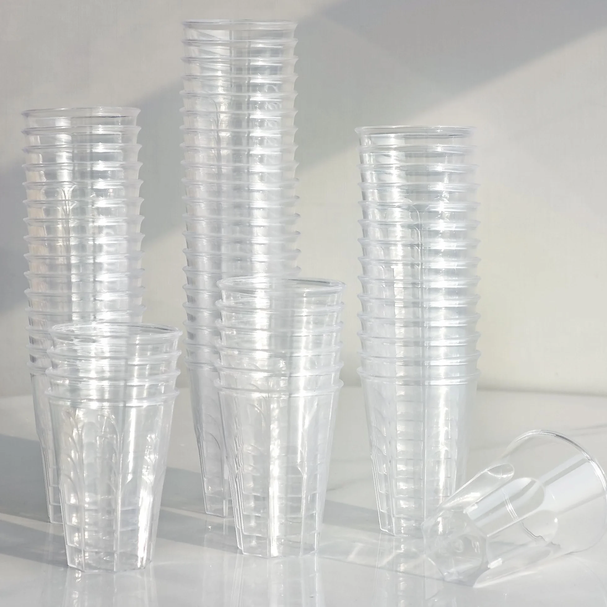 Bicchierini da liquore in plastica PS 50 ml trasparente per feste matrimoni picnic 60 pezzi