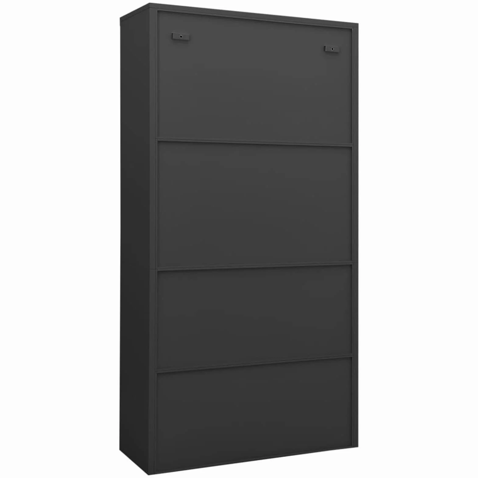 Armadio per Ufficio Antracite 90x40x180 cm in Acciaio,Armadi Archivio,Armadio per Ufficio,Mobile Ufficio-335949