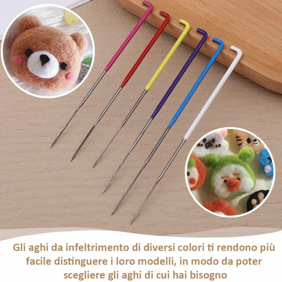 Benlay 35 pezzi aghi per infeltrimento lana kit strumenti triangolo cono spirale fai da te principianti