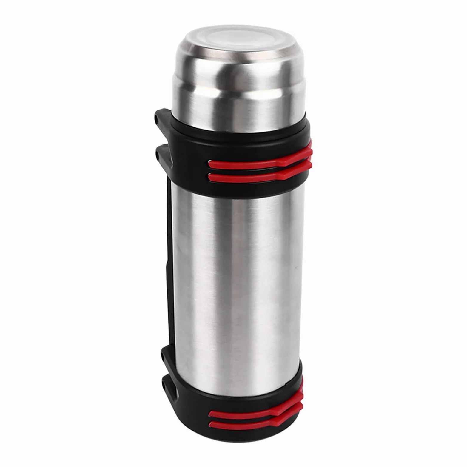 Bottiglia d'acqua termica 2L in acciaio inox con 2 coperchi tipo di pressione a prova di perdite Borraccia portatile a prova di perdite per escursionismo tazza isolata sottovuoto bottiglia d'acqua