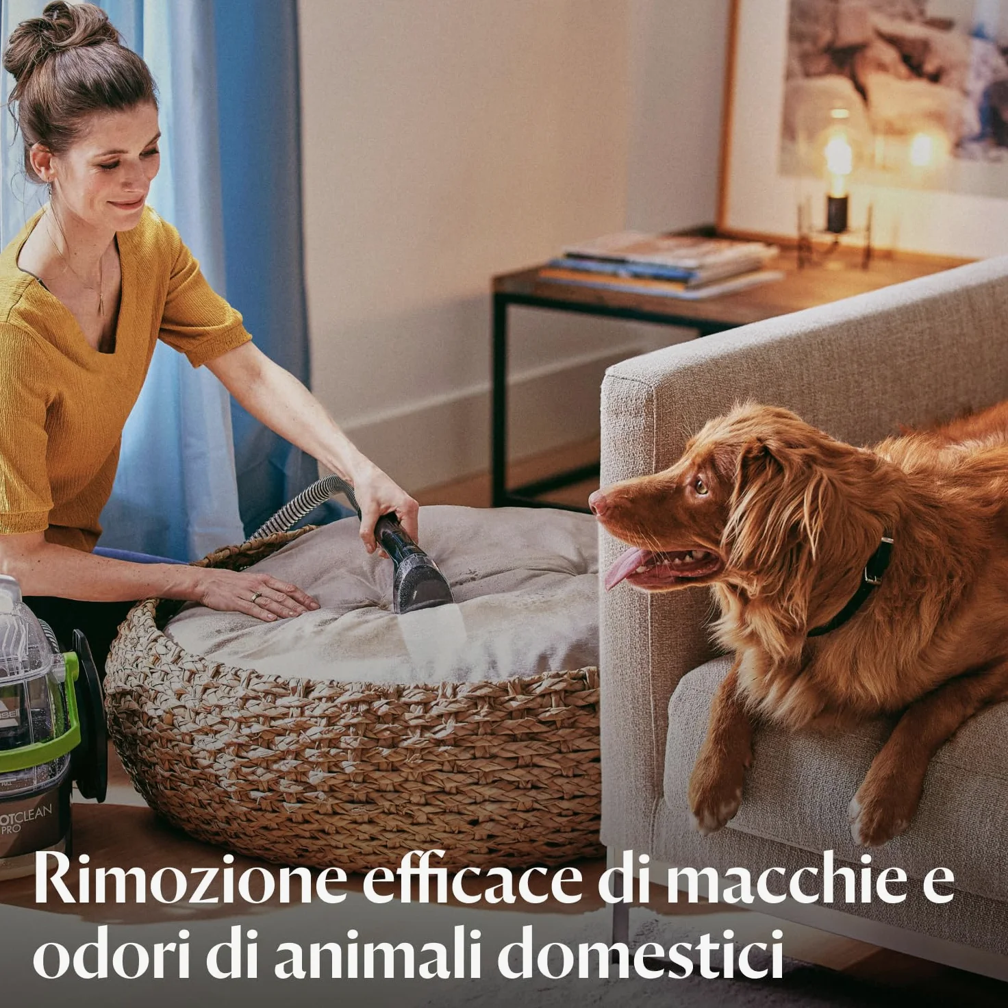 BISSELL SpotClean Pet Pro, Lavatappeti, Pulitore, Lava Tappezzeria per Tappeti, Auto, Divani, Moquette, Materassi e Altro, Potente Motore da 750W, 15585