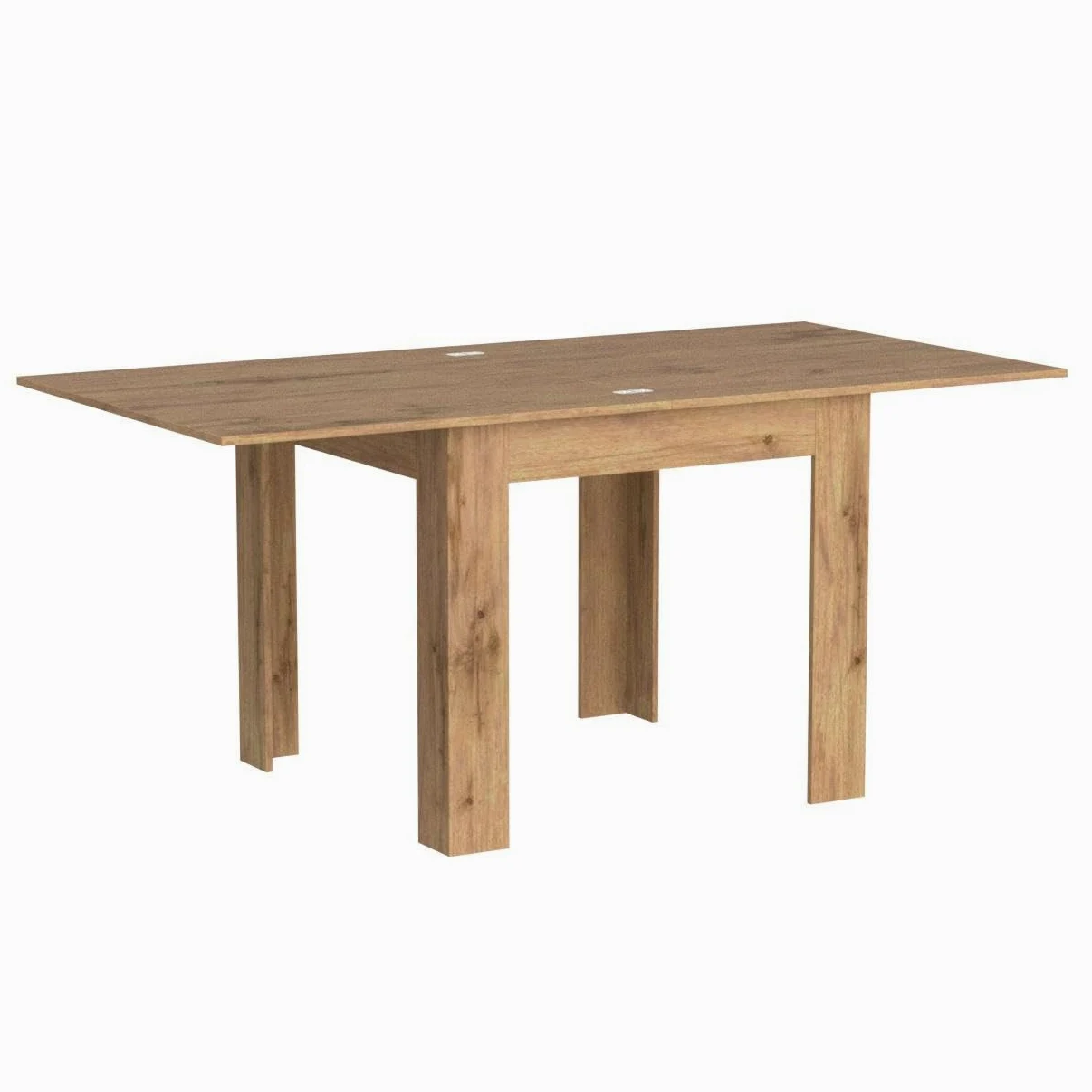Mobili Fiver, Tavolo Quadrato Allungabile a libro Eldorado, 90x(180) x90 cm, Rovere Rustico, per 4-8 persone, Tavolo Cucina, Made in Italy