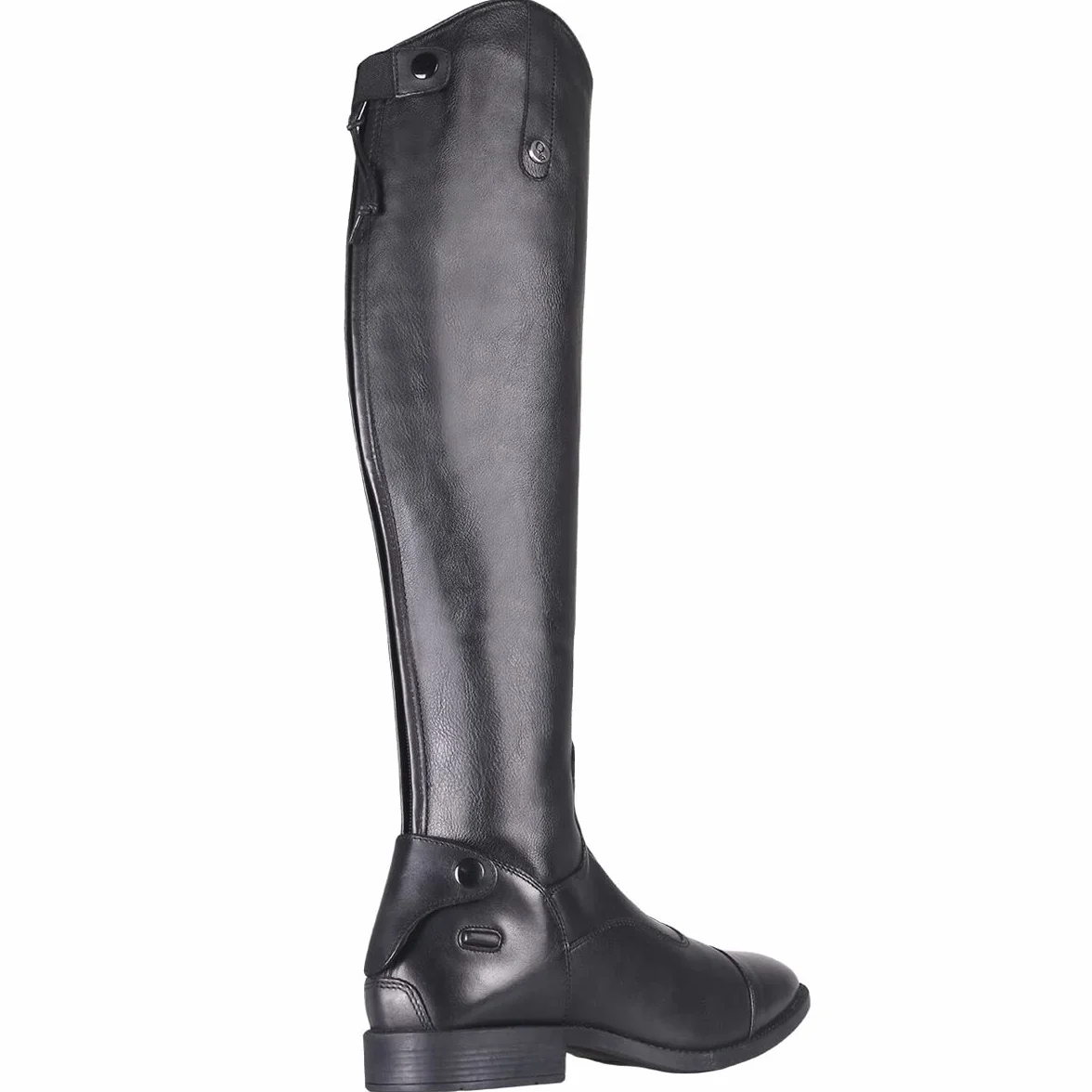 Stivali da equitazione QHP Hugo in pelle bovina/poliuretano nero taglia 42-46