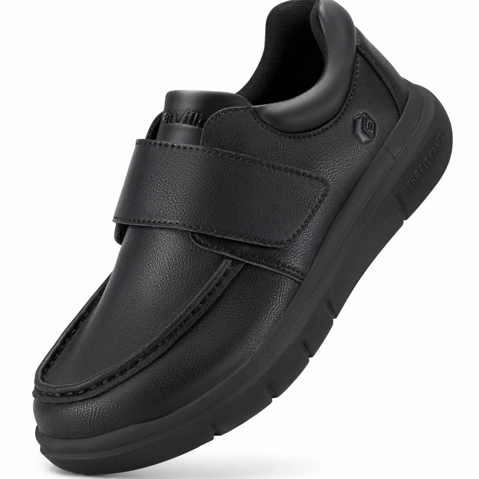 FitVille Mocassini in Pelle Extra Larghi per Uomo Diabetici Scarpe Casual con Strappo