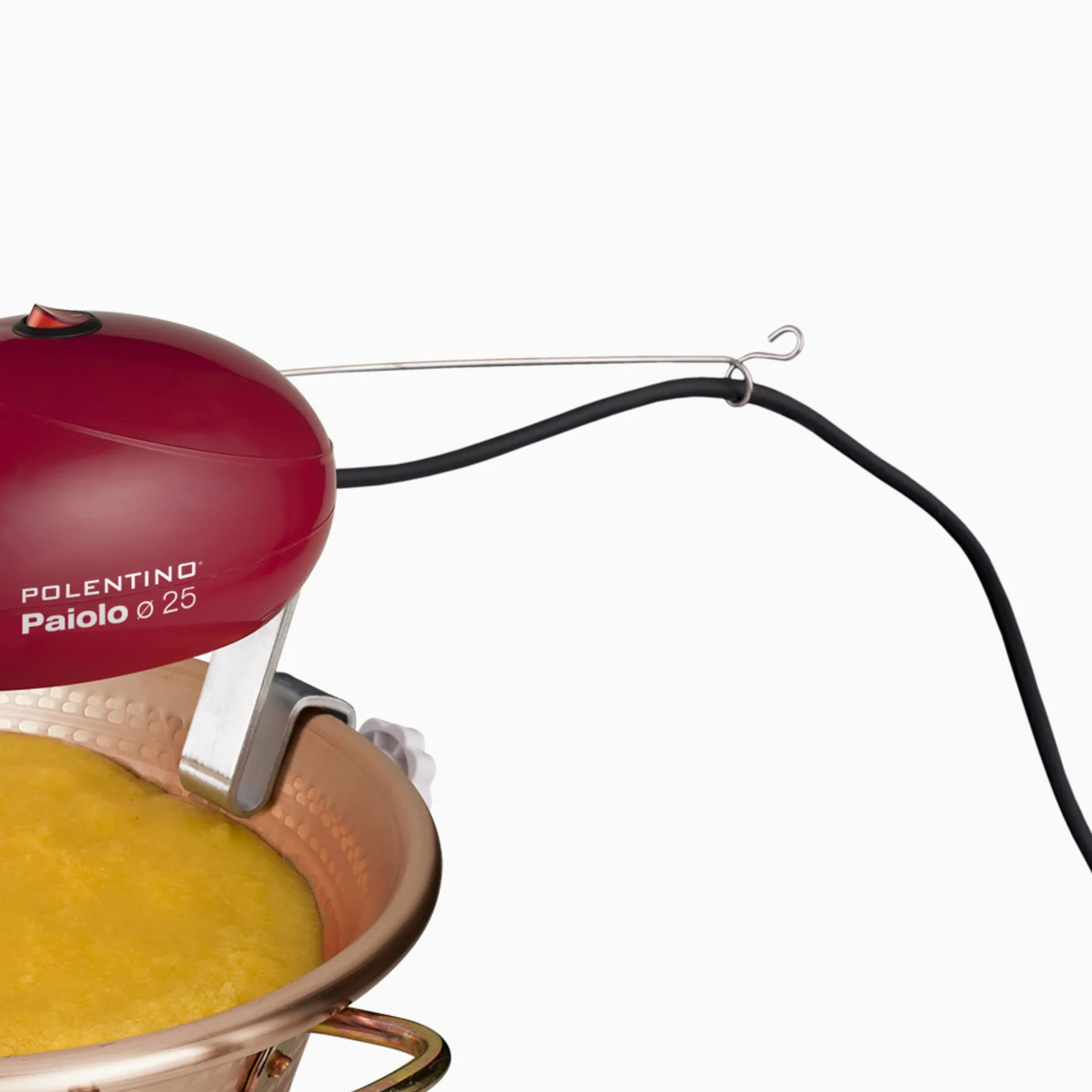 MACOM Just Kitchen 850 Paiolo Polentino con miscelatore elettrico, Rame, Diametro 25 cm.