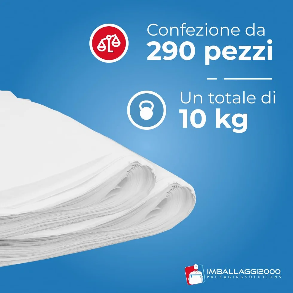 Fogli di Carta Velina Bianca 100x150 cm 20 gr/mq 220 Fogli per Imballaggio e Cartamodelli