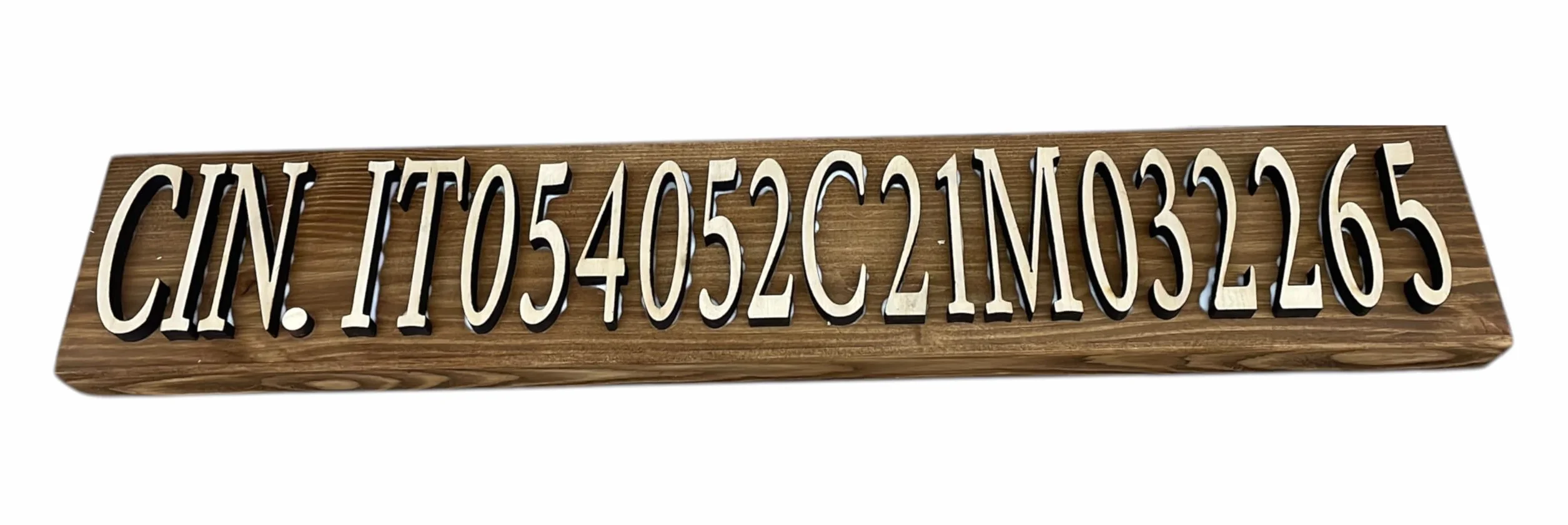 Insegna in legno personalizzata