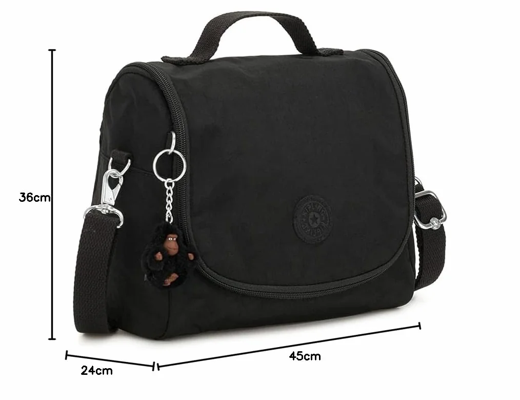 Kipling New Kichirou, Lunchbox Grande Unisex - Bambini e ragazzi, True Black, Taglia Unica
