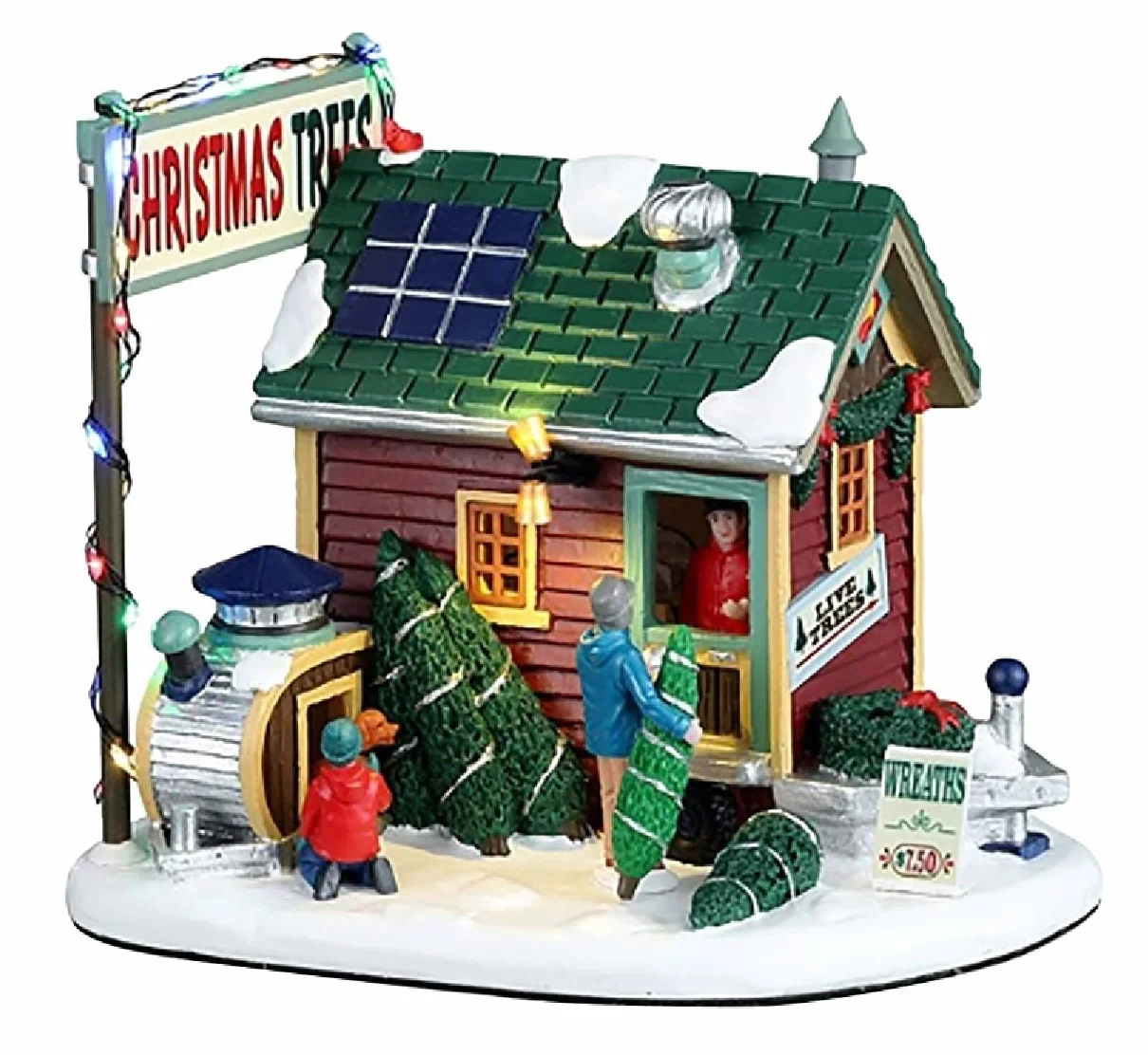 Lemax Vail Village Illuminato Edificio Resina Alberi Casa