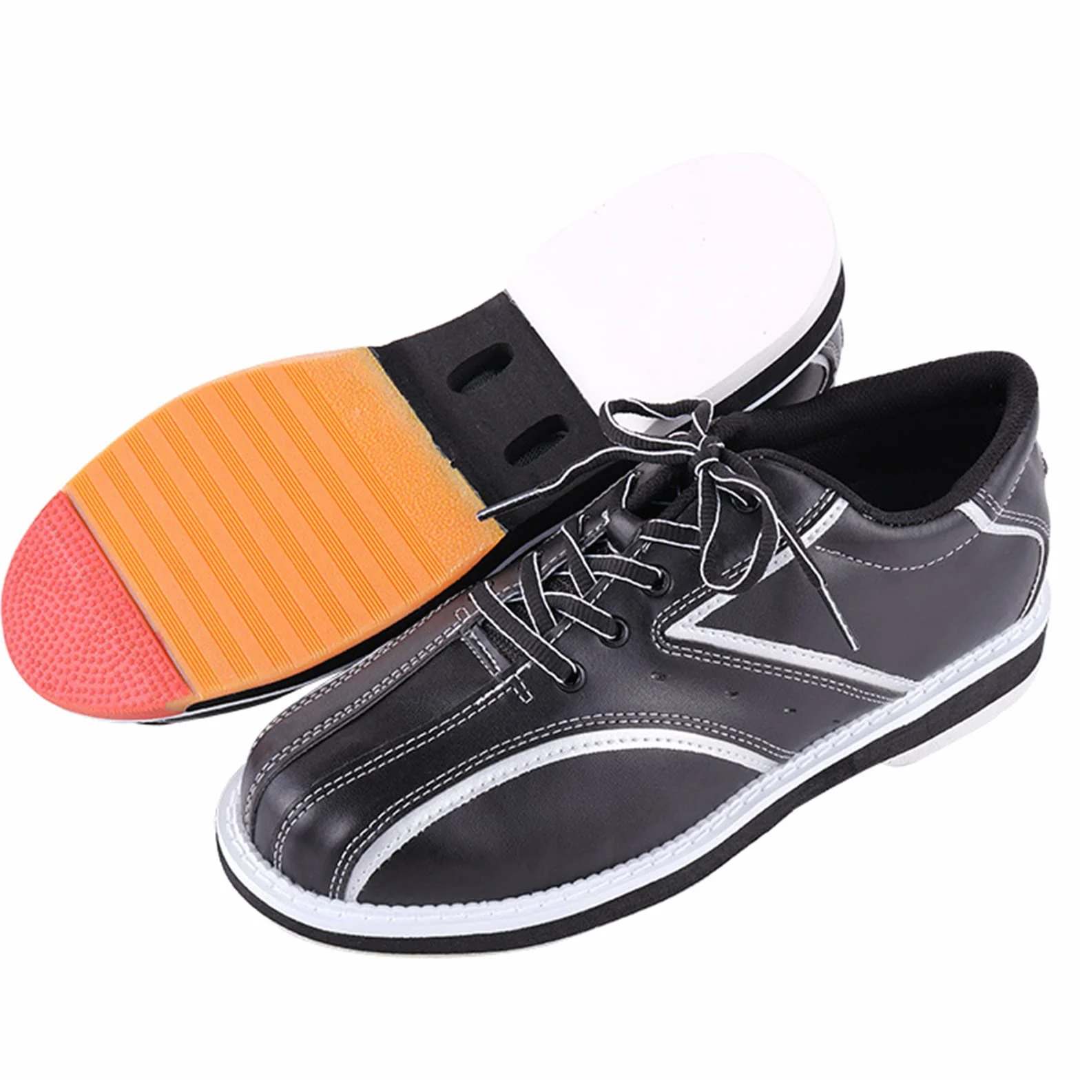 SDEQA Scarpe da Bowling Professionali in Pelle Antiscivolo Leggero Traspirante per Uomo