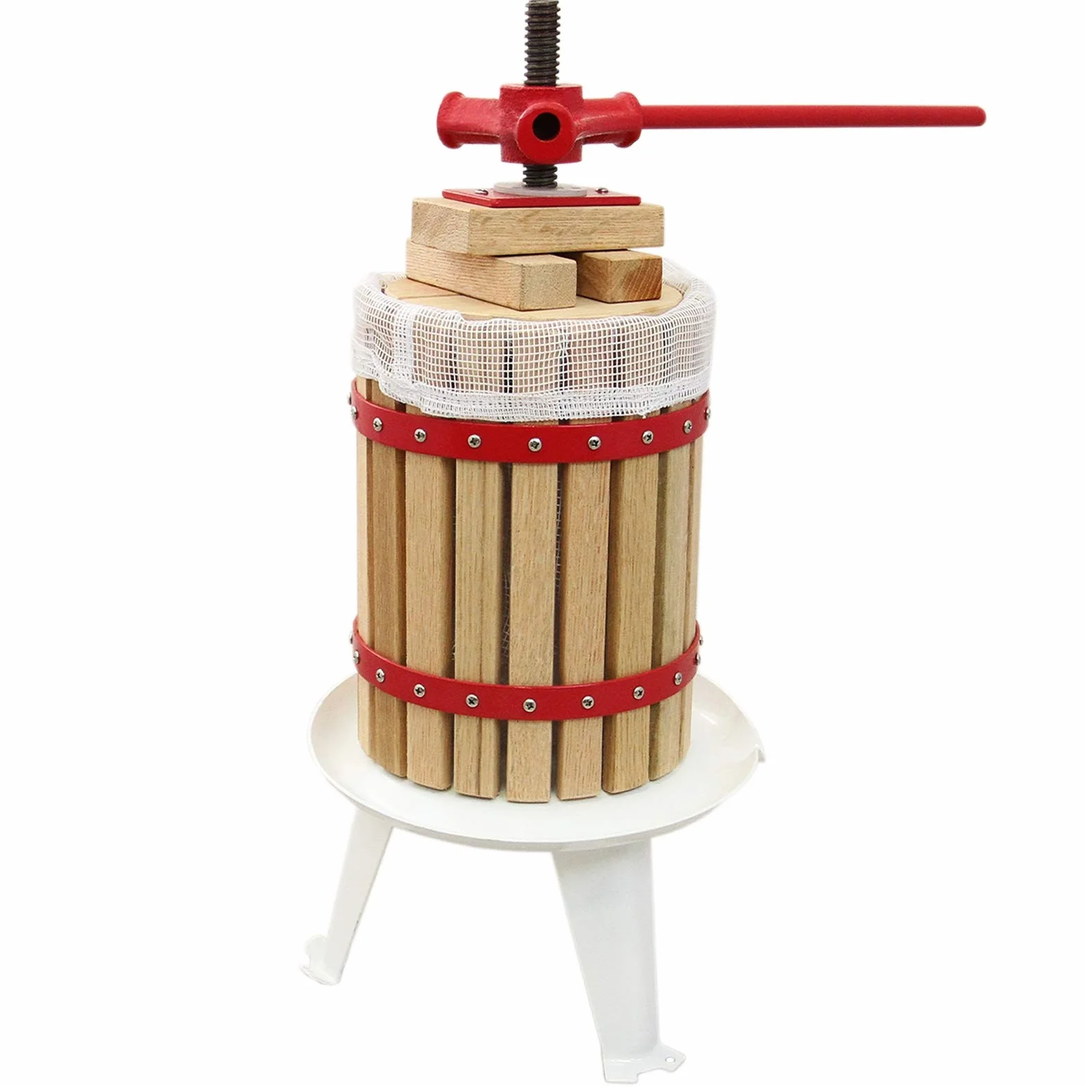 Kukoo - Torchio per Frutta Vino Sidro Succhi Pressa per Succo di Frutta da Fare in Casa Spremiagrumi Torchietto Tradizionale con 3 Filtri - 18 Litri