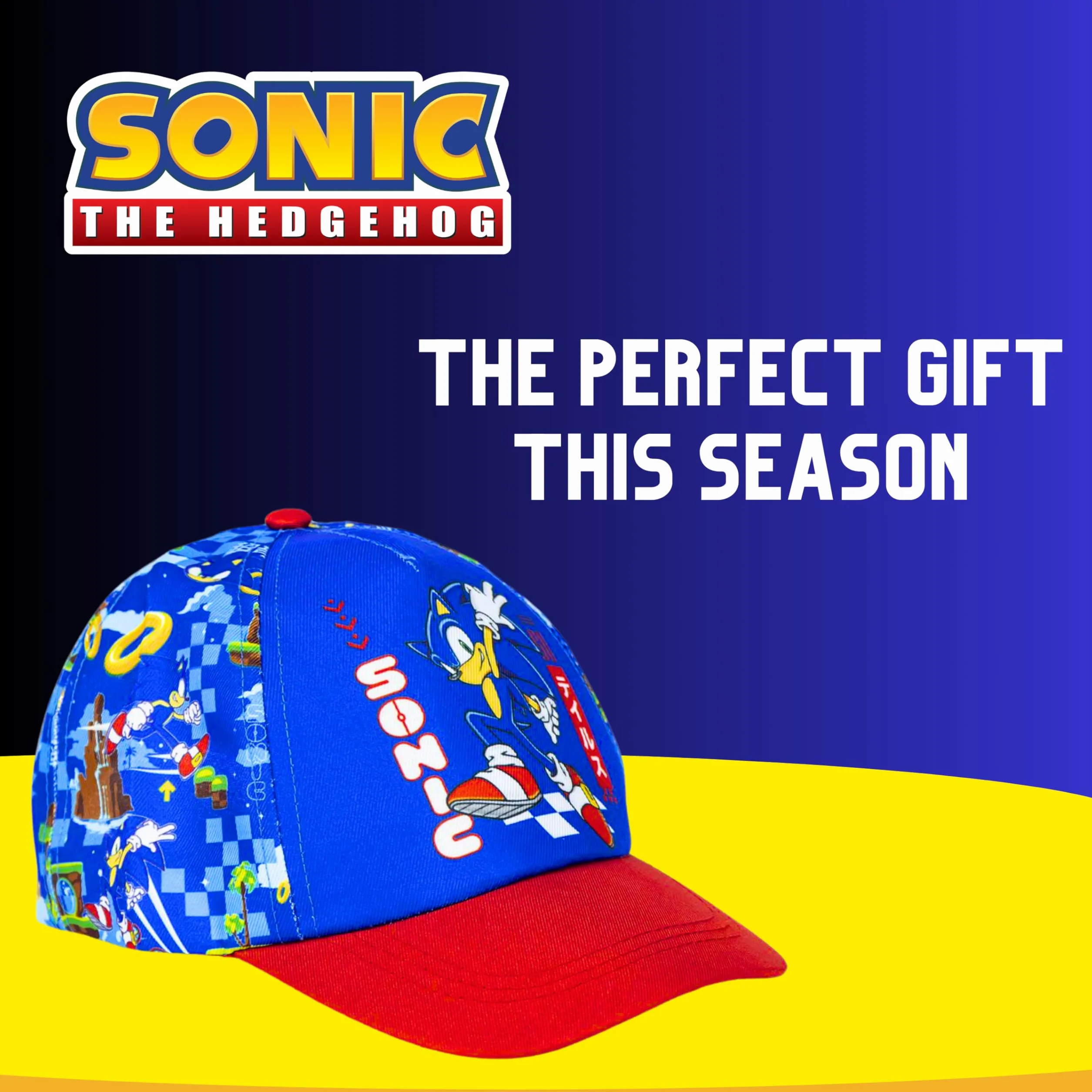 Sonic The Hedgehog Cappello per Ragazzi Design Classico Berretto Estivo