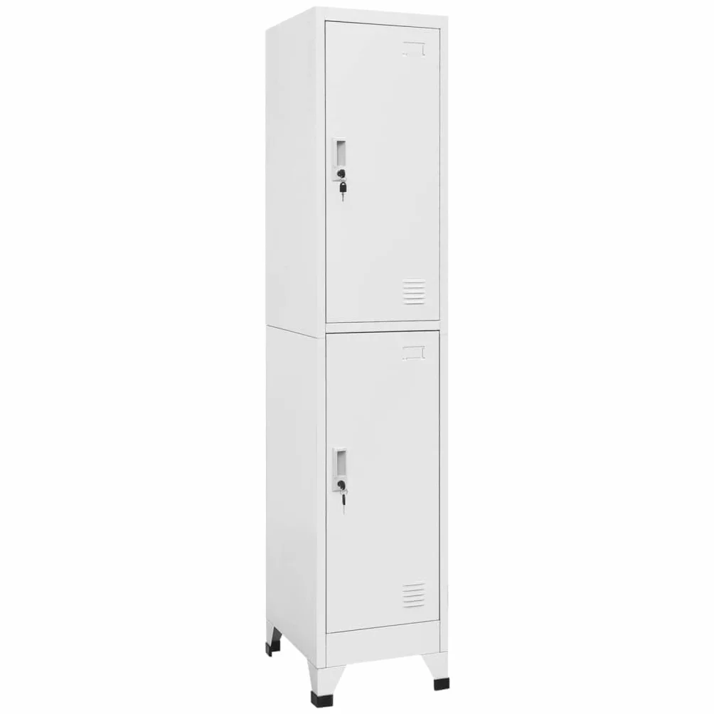 vidaXL Armadietto a 2 Scomparti 38x45x180 cm Mobiletto per Armadio Spogliatoio