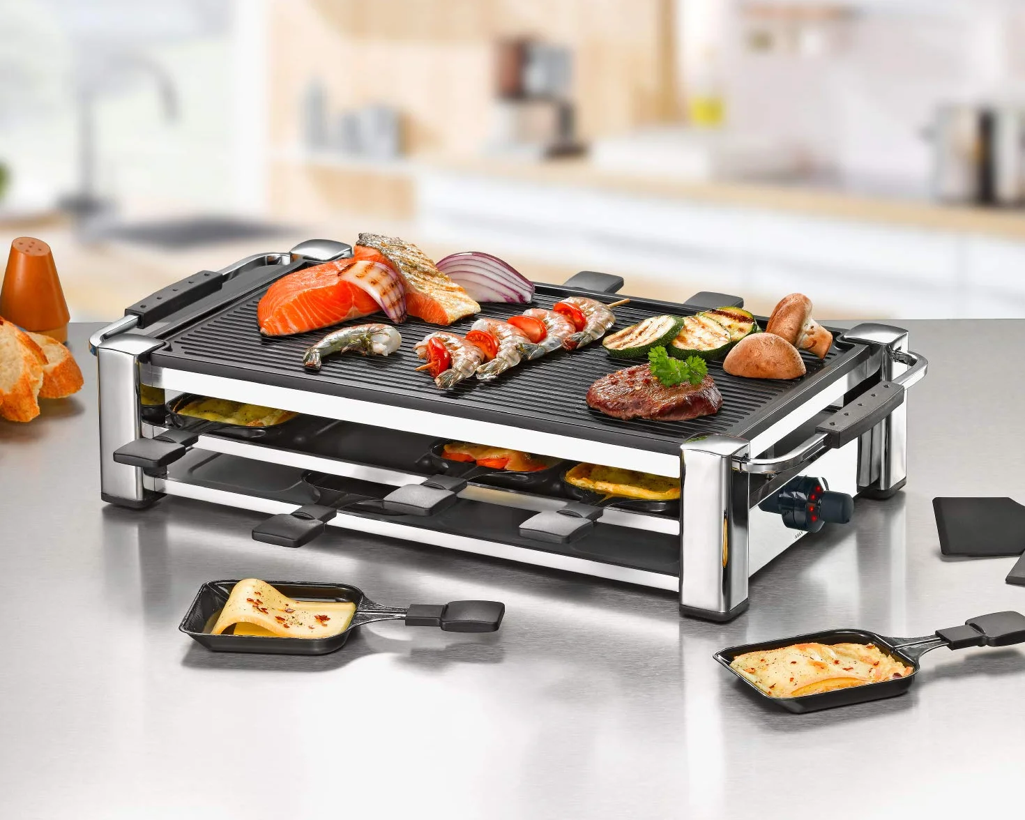 Rommelsbacher RCC 1500 raclette 1500 W Chrome