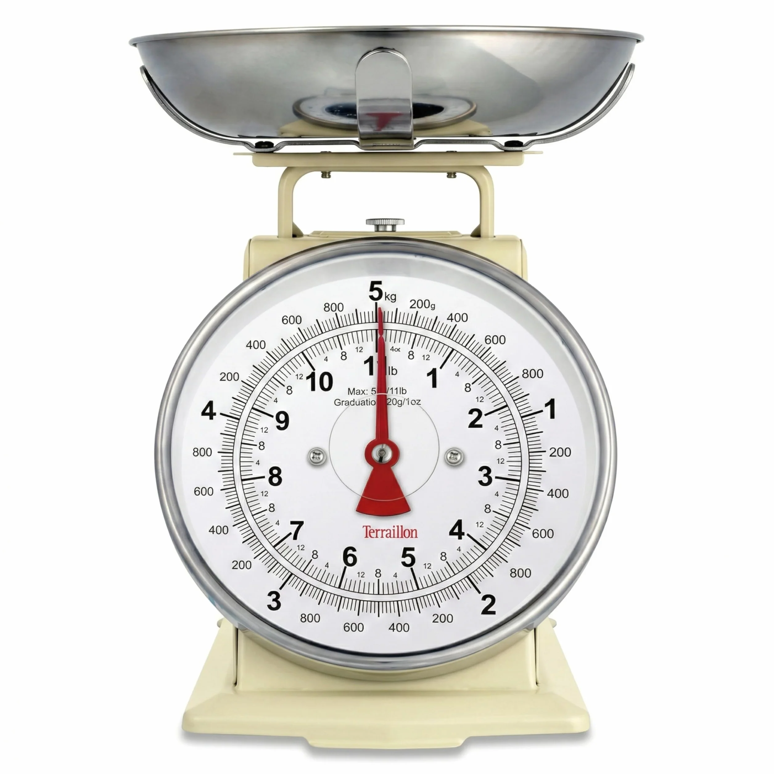 Bilancia da cucina vintage Tradition 500 Crema 5 kg Tara manuale Terraillon
