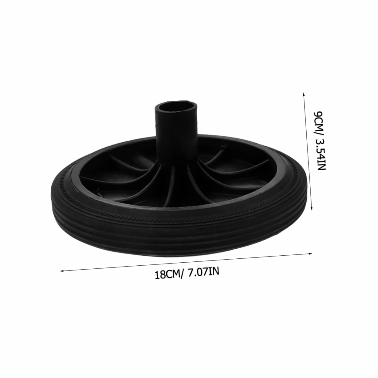 Zerodeko 2 Set Ruote Per Bidoni Della Spazzatura Da Esterno Carrello Della Spazzatura Ruote Per Pattumiera All'aperto Pratica Puleggia Per Pattumiera Gomma Da Cancellare Black 2 Pezzi * 2