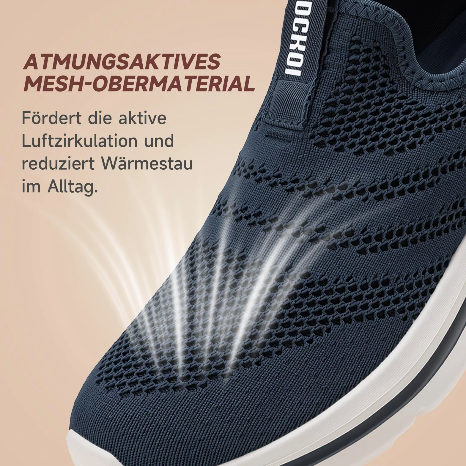 Scarpe da Ginnastica Slip-On Uomo Senza Lacci - Leggere, Traspiranti e Comode per Tempo Libero, Camminata, Jogging e Quotidiano - Design Minimalista con Rete Mesh per Sport all'Aperto