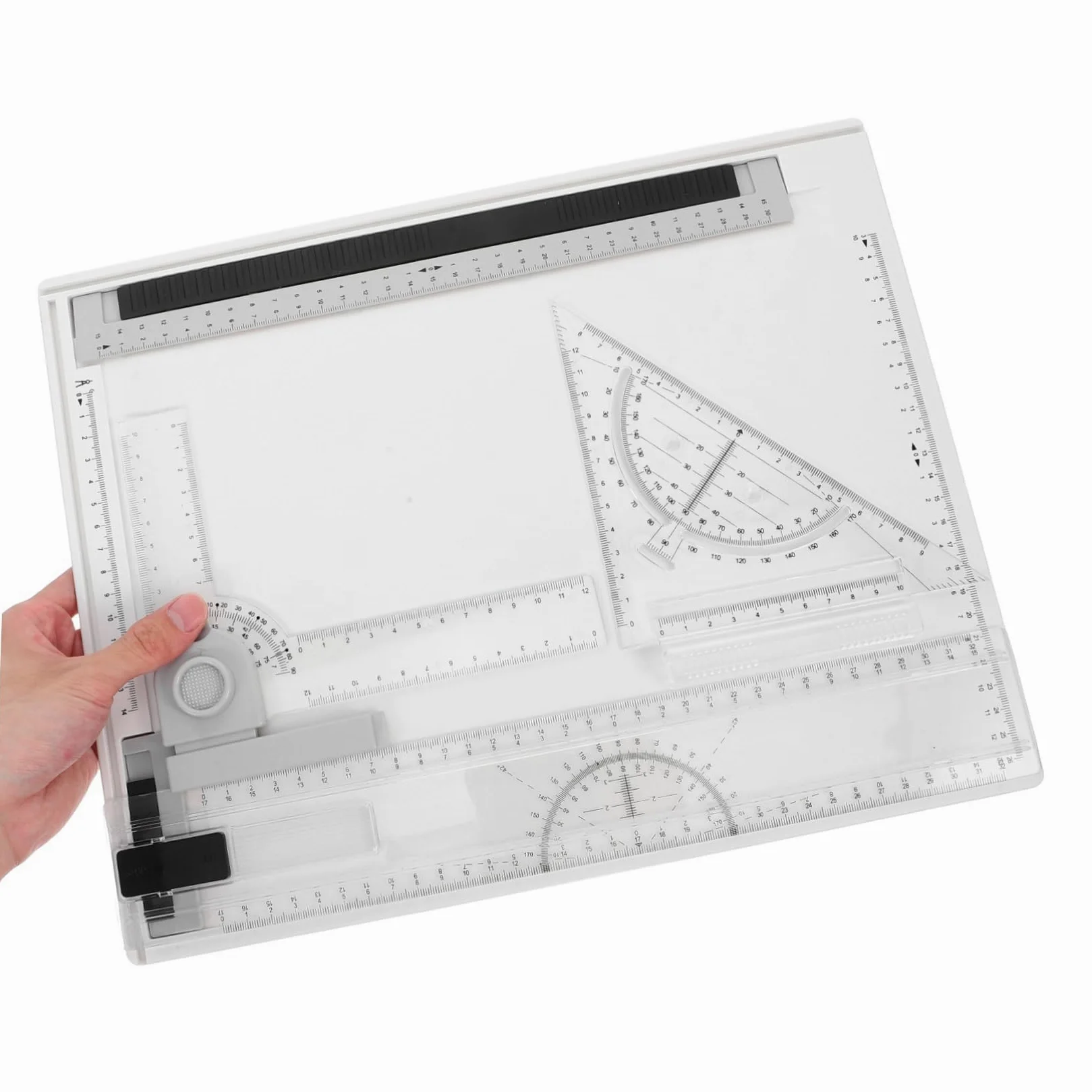 Tavoletta da Disegno A4 Professionale per Architettura, Set 1 | Plastica, Strumenti e Righelli Inclusi, Portatile e Leggera, Scale Precise per Uso Outdoor