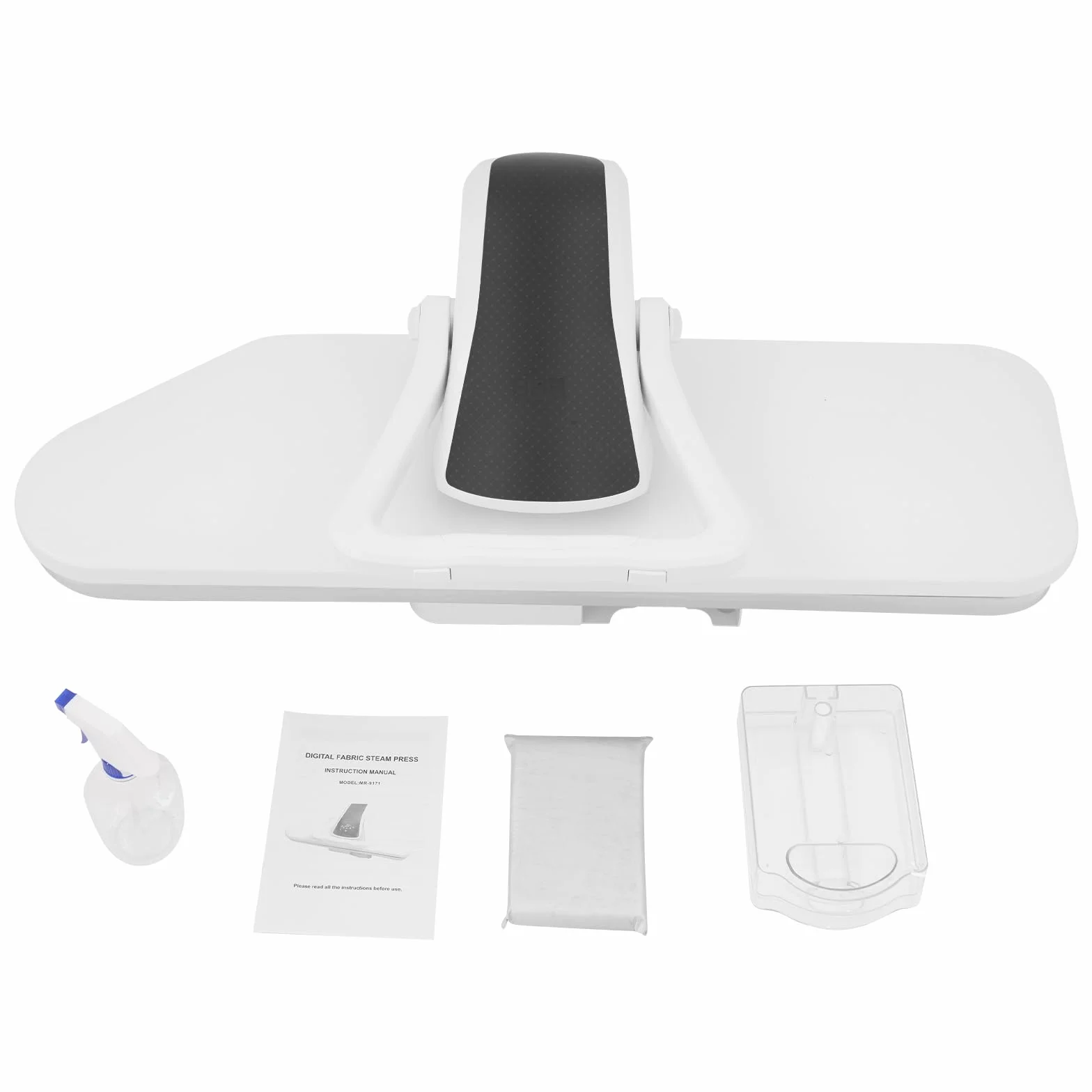 Pressa da stiro a vapore 8810D, 2200W, display LCD, superficie da 91,4 cm, serbatoio dell'acqua da 1000 ml, bianco, per casa e negozi di abbigliamento