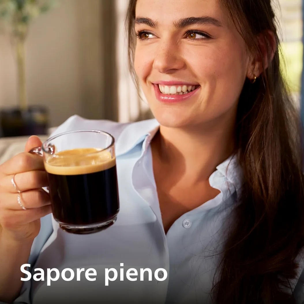 PHILIPS Serie 5500 Macchina per Espresso Completamente Automatica - 20 caffè Caldi e con Ghiaccio, Sistema LatteGo Veloce da Pulire, 40% Più Silenziosa con SilentBrew, QuickStart, Grigio (EP5544/50)