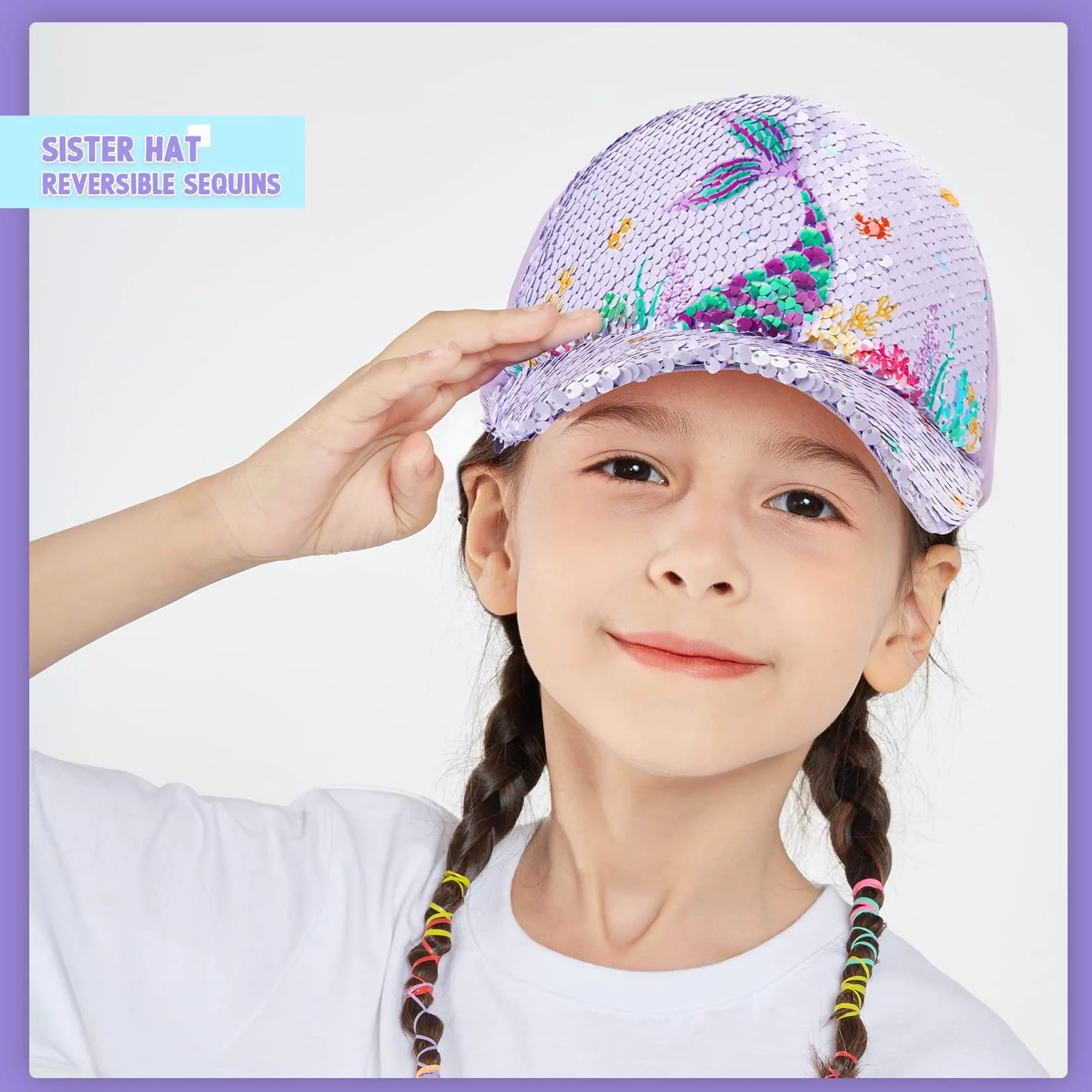 WAWSAM Berretto da Baseball per Ragazze Berretto da Camionista per Bambini in Cotone Berretto con Snapback