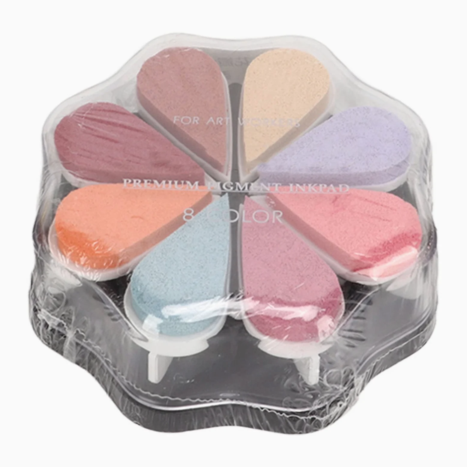 Tampone di inchiostro, 48 tamponi di inchiostro a petalo di colori metallici, confezione individuale Tampone di inchiostro per timbri a forma di fiore da colorare fai-da-te