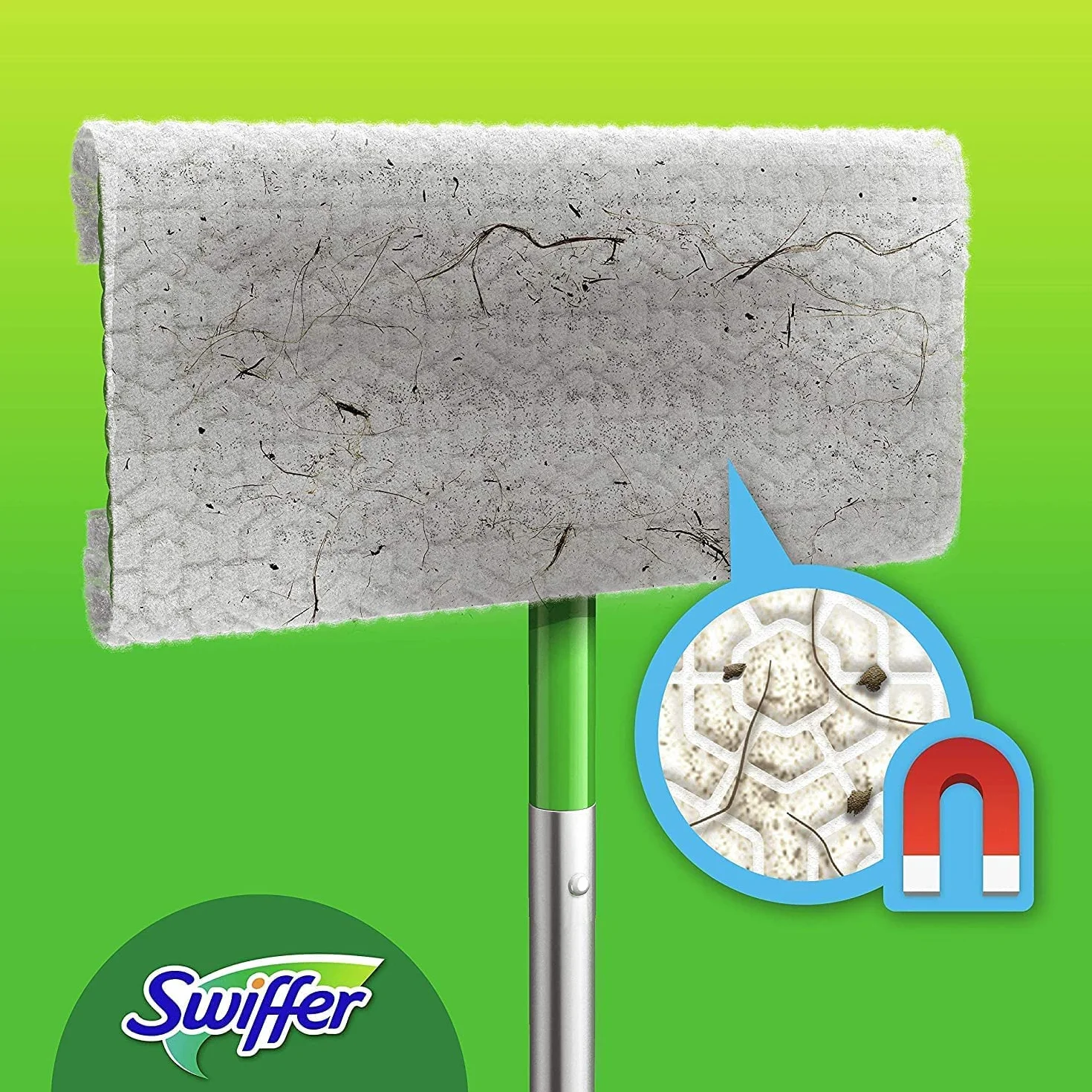 Swiffer Panni Di Ricambio Per Scopa 48 Pezzi, Cattura Polvere Sporco Peli