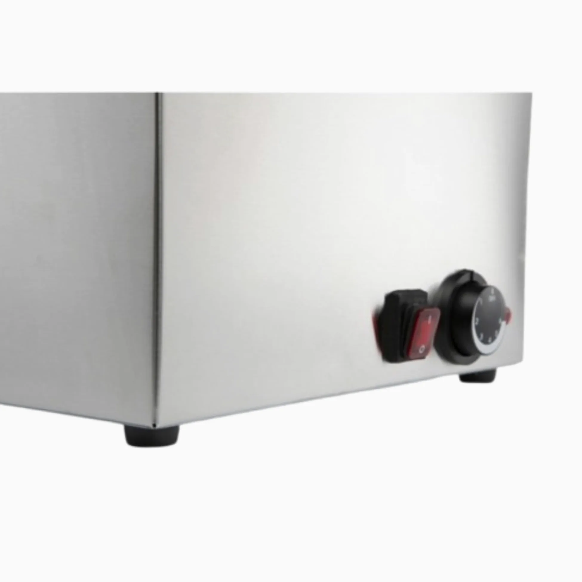 Bagno Marie elettrico professionale GN 1/1, in acciaio inossidabile, 1200 W, capacità 160 mm, termostato regolabile, senza rubinetto di scarico, venduto senza vassoio