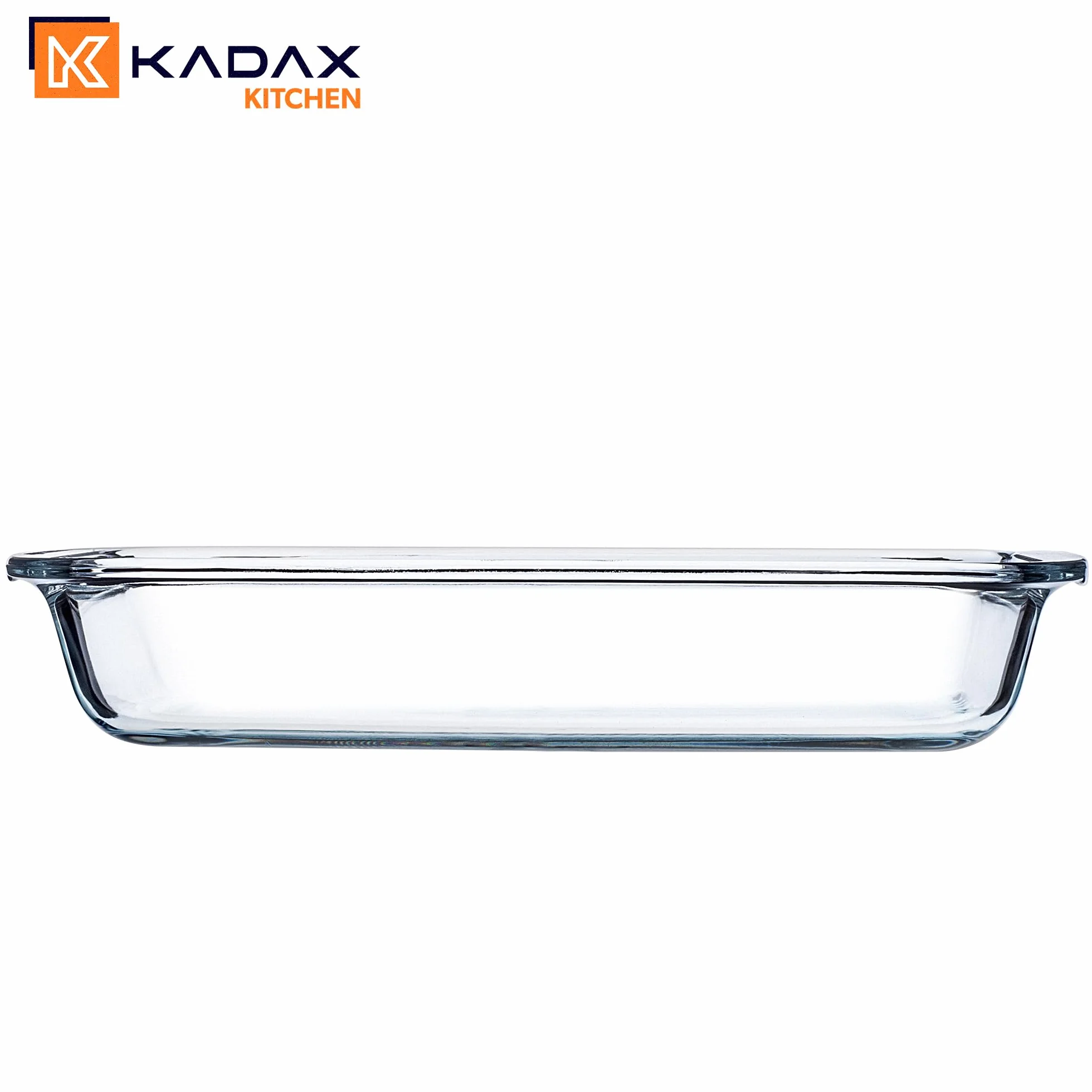 KADAX Pirofila rettangolare, da 2,2 L, in vetro resistente al calore, stampi per forno a gas lavabili in lavastoviglie, stoviglie per friggere, pirofila in vetro per lasagne, torte