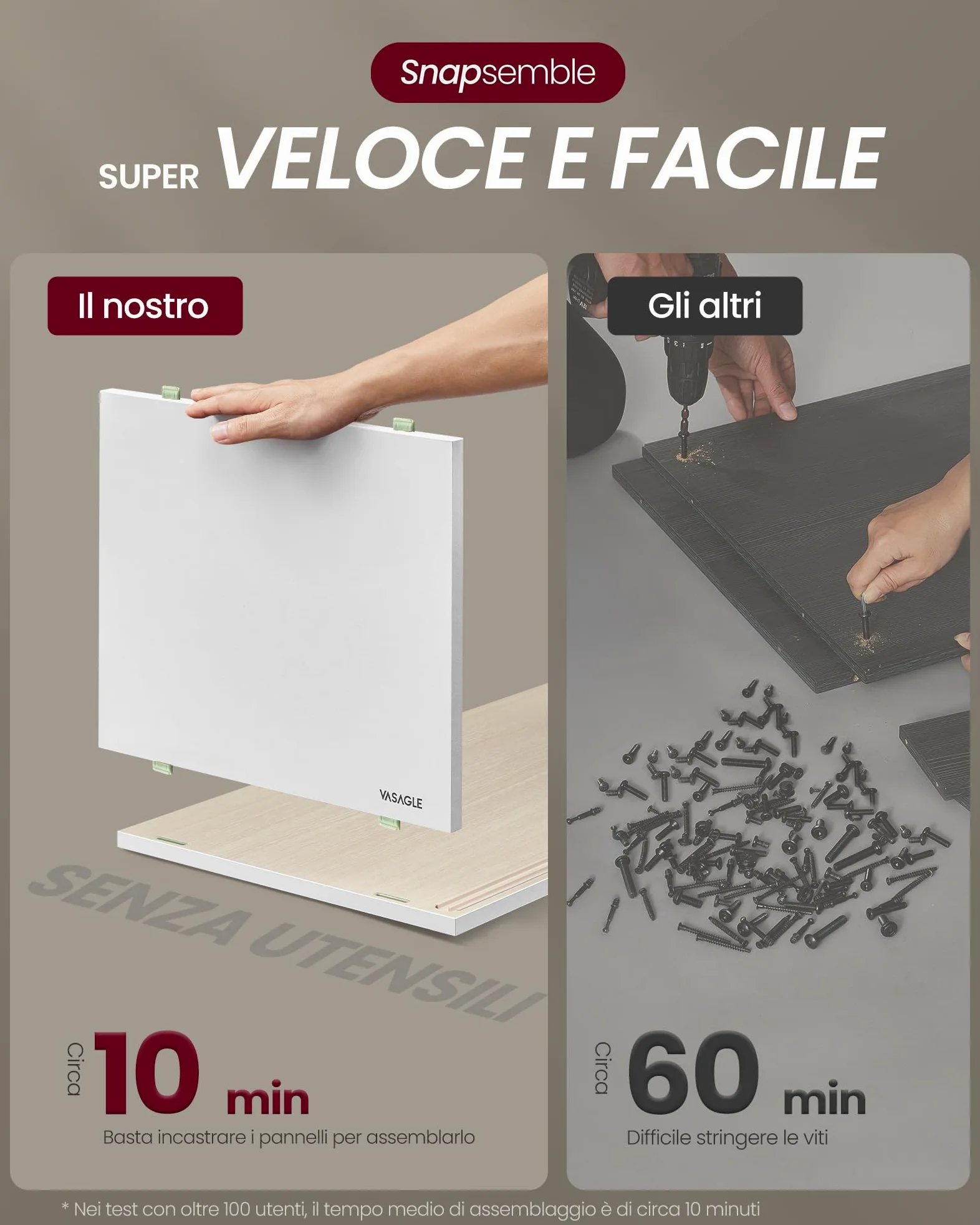 VASAGLE Mobile TV per Televisore fino a 32/45/50/55/60 Pollici, Montaggio Rapido Senza Attrezzi Toolless, per Soggiorno, Vetro Scanalato, Moderno, 140 x 39 x 45 cm, Bianco LTV466W01