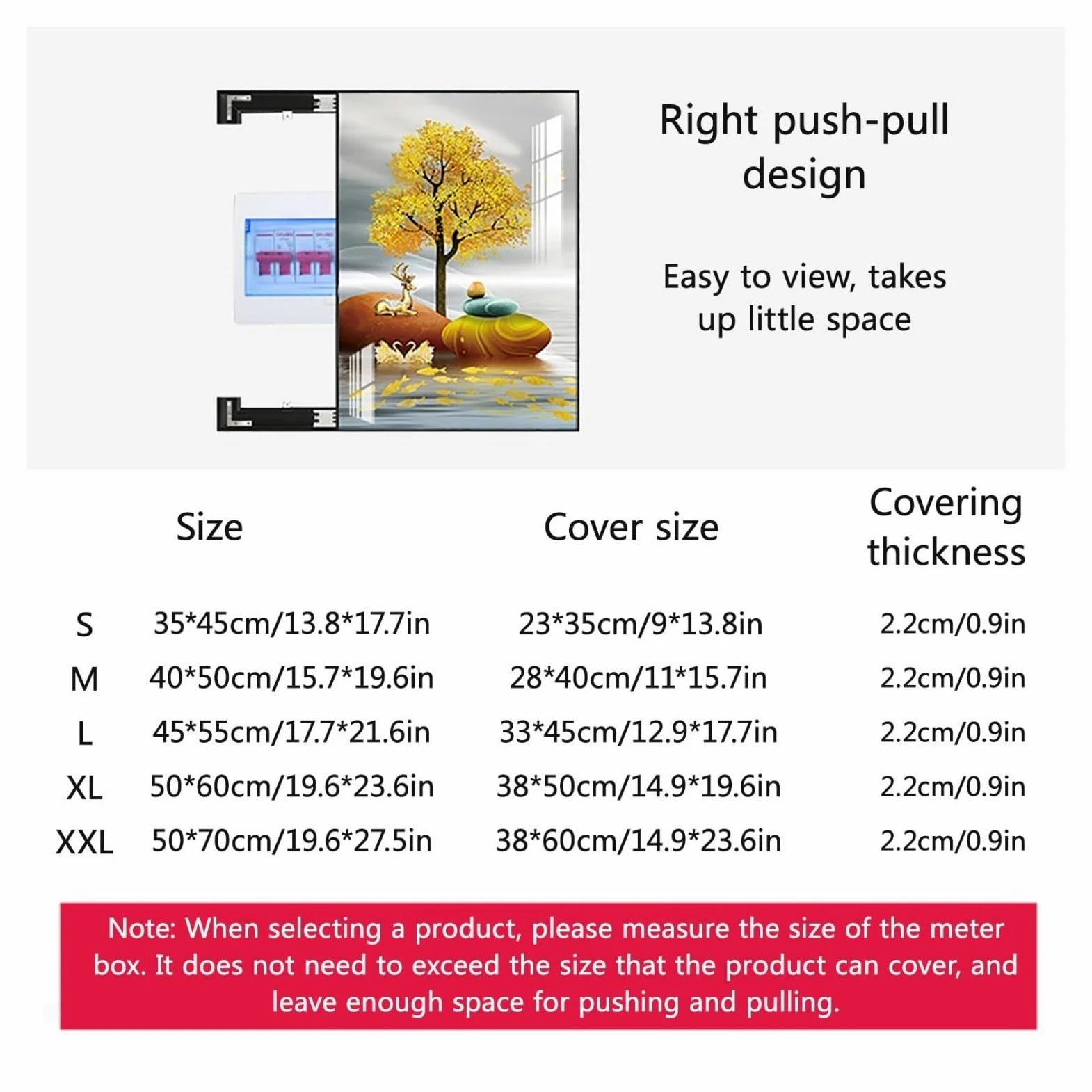 Copri Contatore Elettrico Interno Creative A Parete Copri Quadro Elettrico Interruttori Moderne E Semplici Per Copri Quadro Elettrico Decorativo Decorativi(XXL,Black box right push-15)