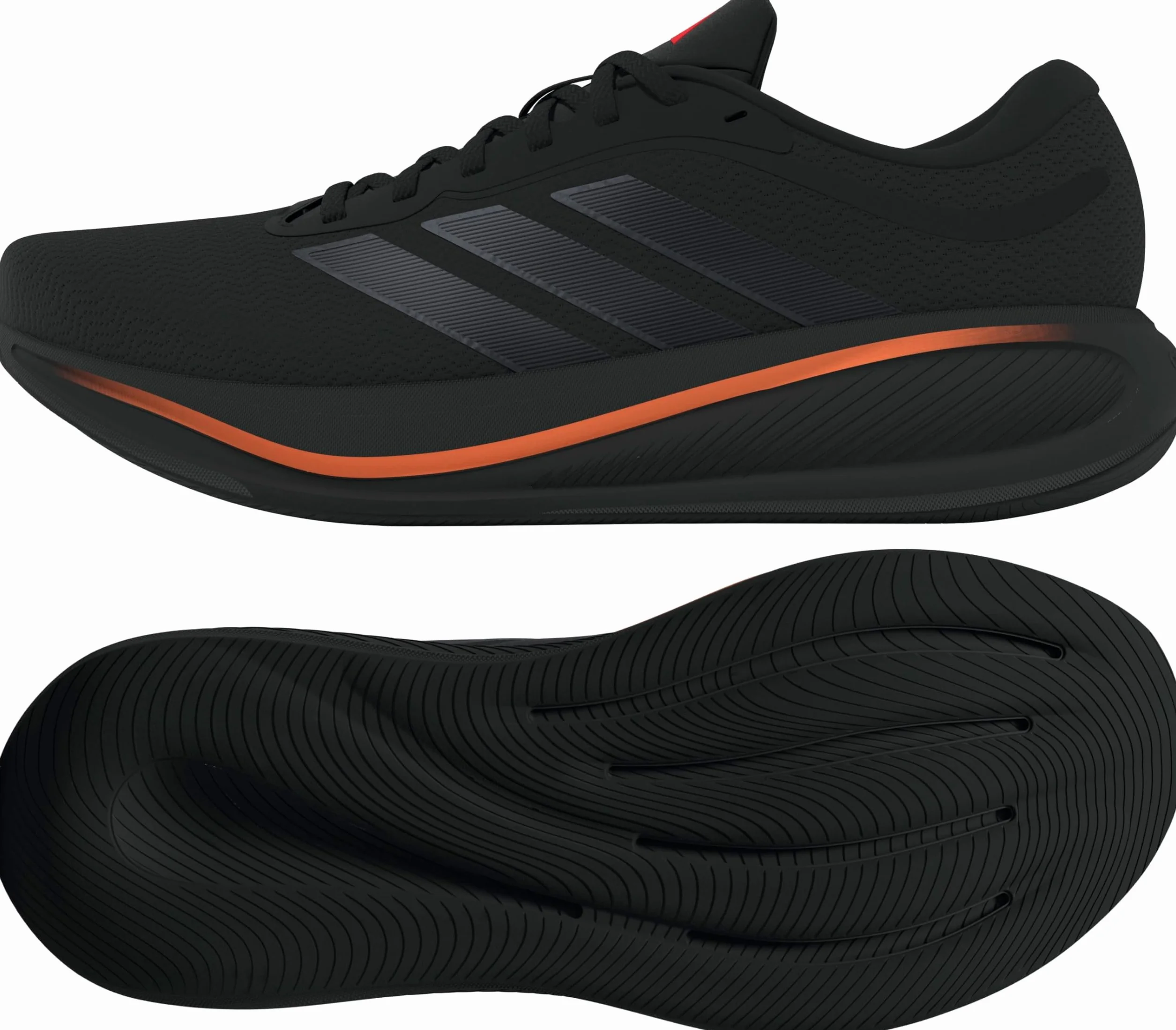 adidas Response Runner 2 Scarpe da Running Uomo, Nero/Antracite/Arancione - KJ1745