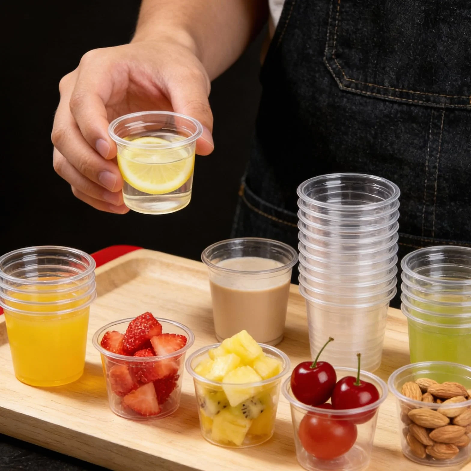 Bicchieri Plastica 300 PCS 20 ml 2 cl Riutilizzabili per Degustazioni Feste Matrimoni