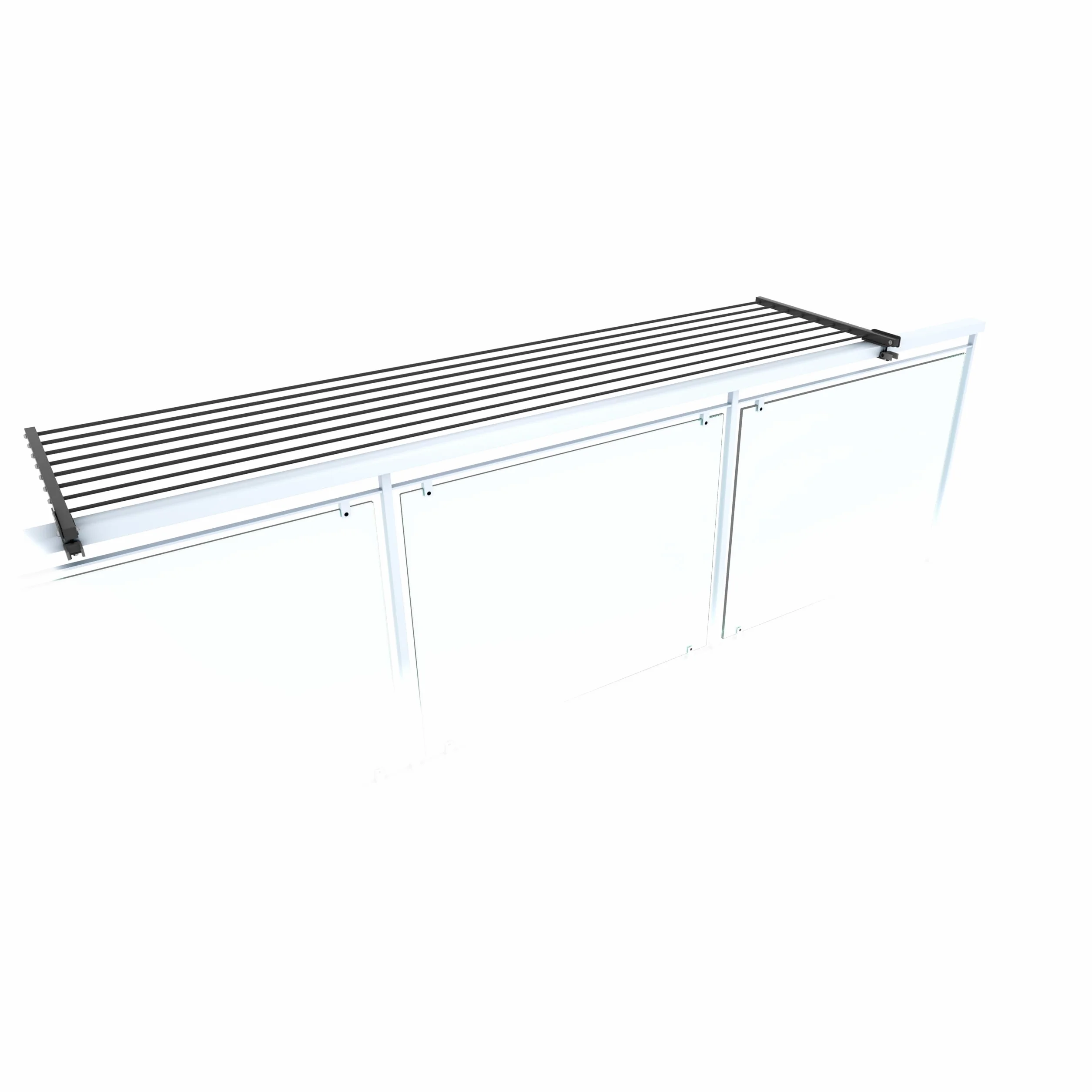 foxydry Stendino da Balcone Ribaltabile Stendibiancheria da Ringhiera Acciaio inox alluminio Duo 202 cm Antracite