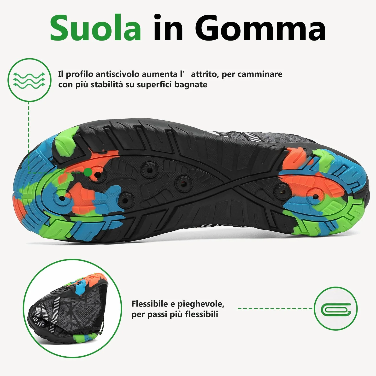 SAGUARO Scarpe da Immersione Uomo Donna Rapida Asciugatura Spiaggia Surf