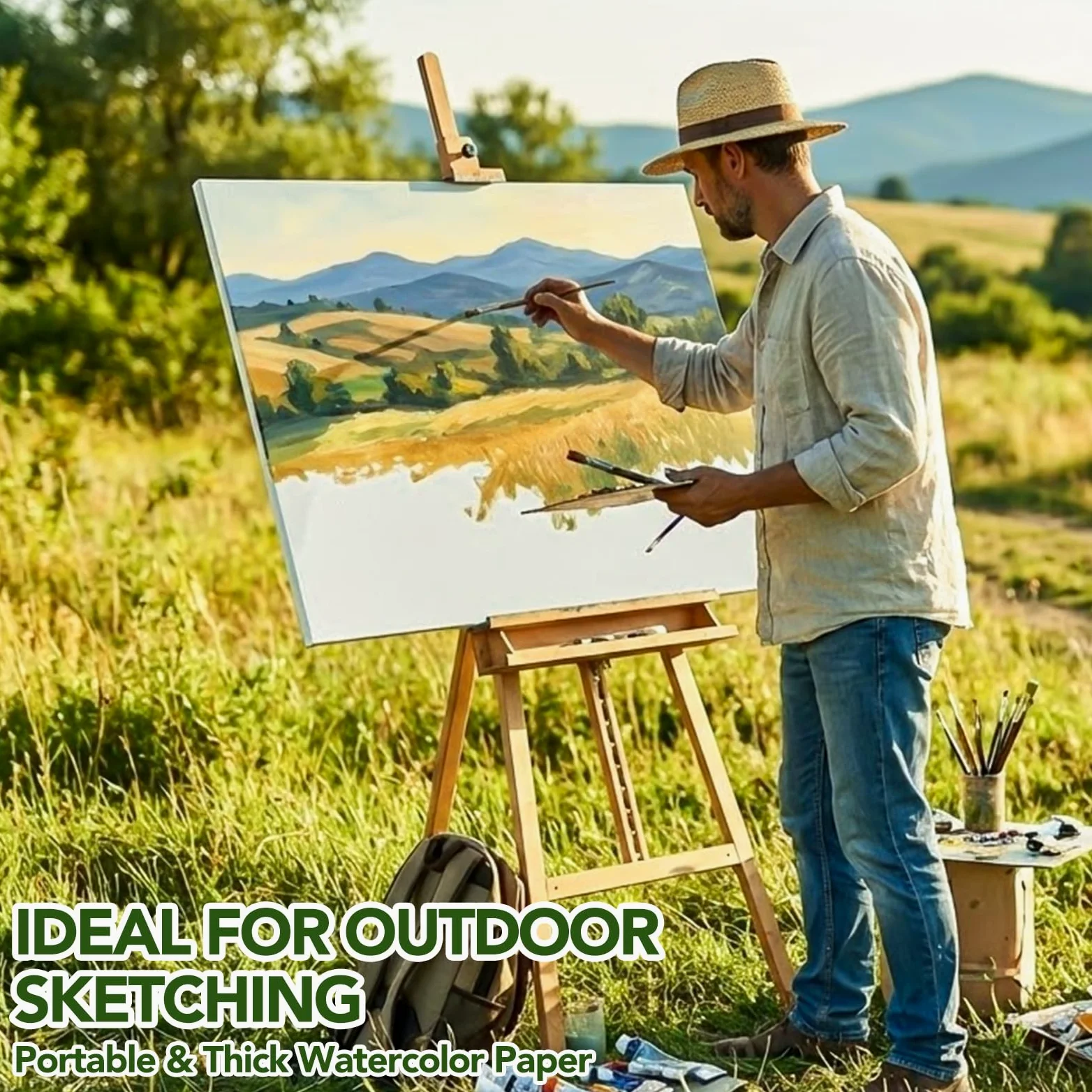 30 fogli di carta grande per acquerelli, 55,8 x 76,2 cm, stampa a freddo, 300 g/m², pesante, per principianti, artisti, professionisti, disegno, attività di pittura