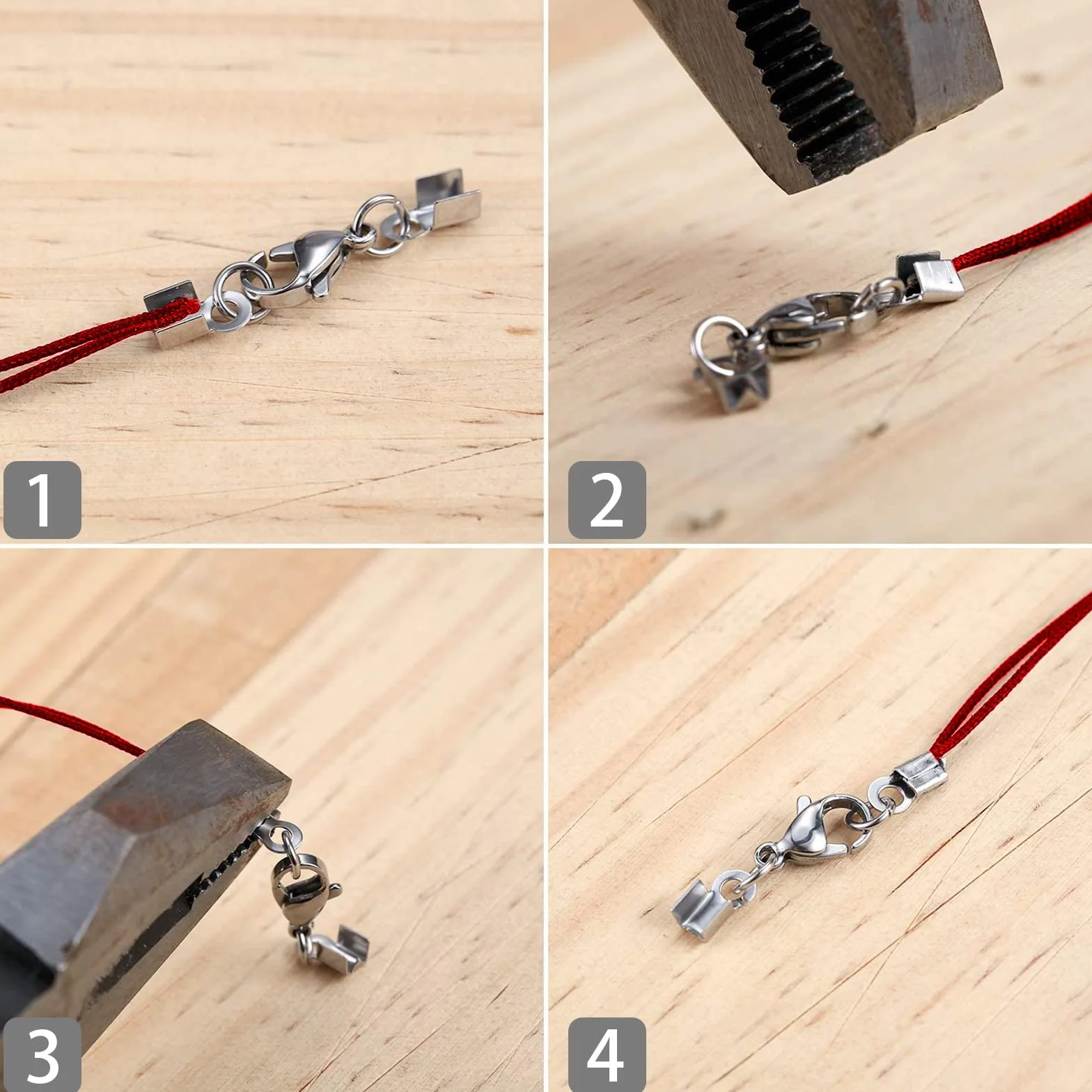 VEGCOO 30 Pezzi Chiusura Moschettone in Acciaio Inox Fermagli, Aragosta Fermagli Acciaio Inox Ganci Chiusure, Chiusura per Gioielli per Creazione Braccialetti Bigiotteria Fai Da Te