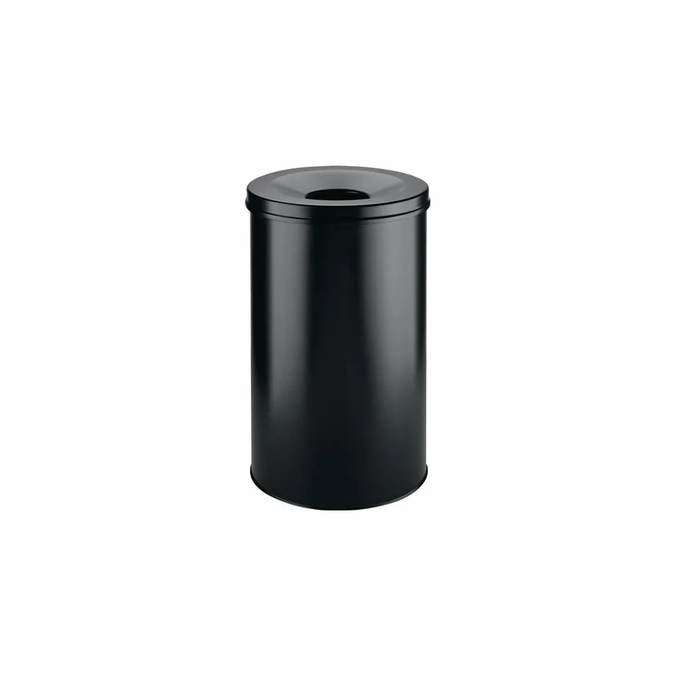 Cestino autoestinguente Safe 60 Acciaio Verniciato 60 Litri 662x375 Nero TÜV