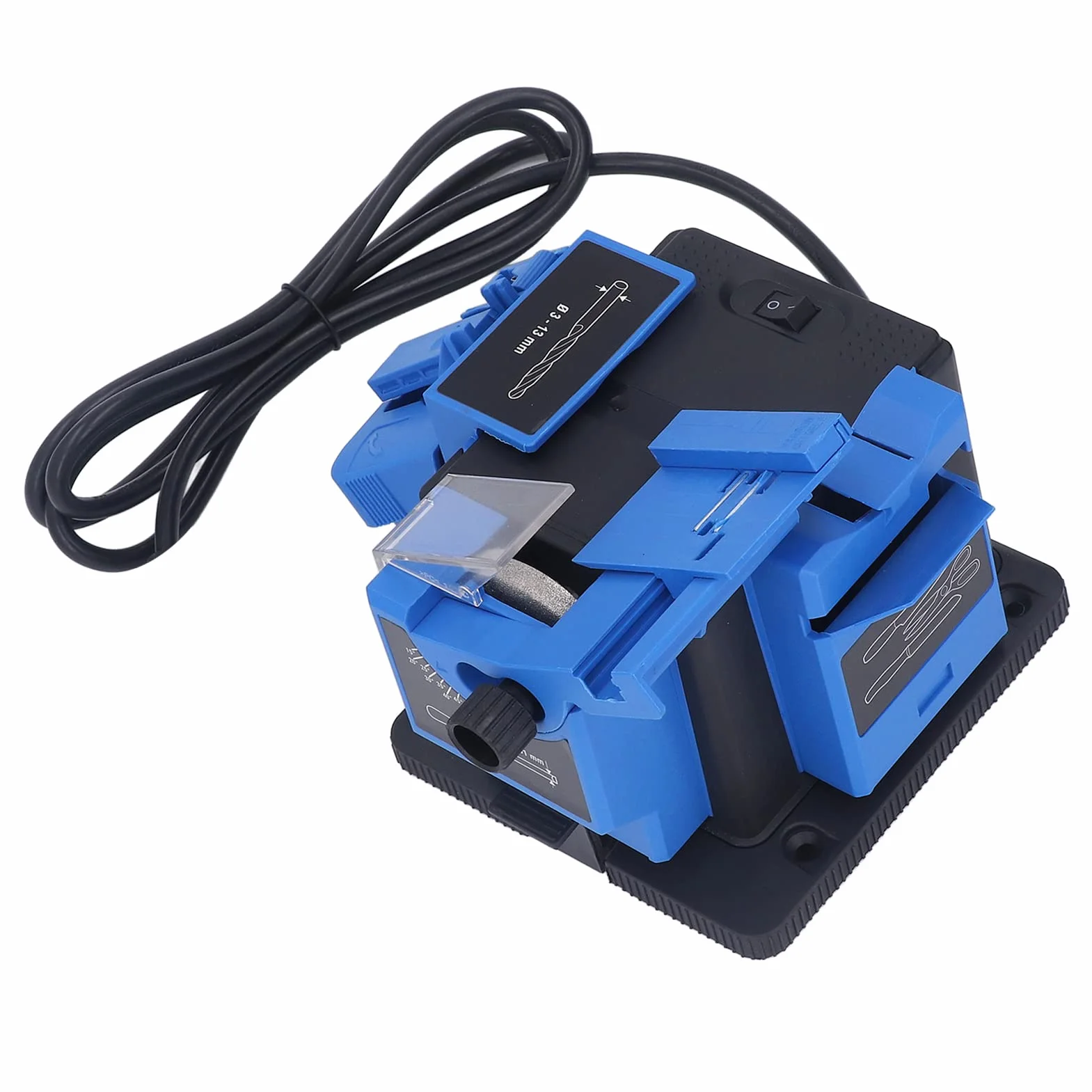 Affila Punte Trapano Elettrico Multifunzione per Forbice Uso Domestico Professionale (Blue)