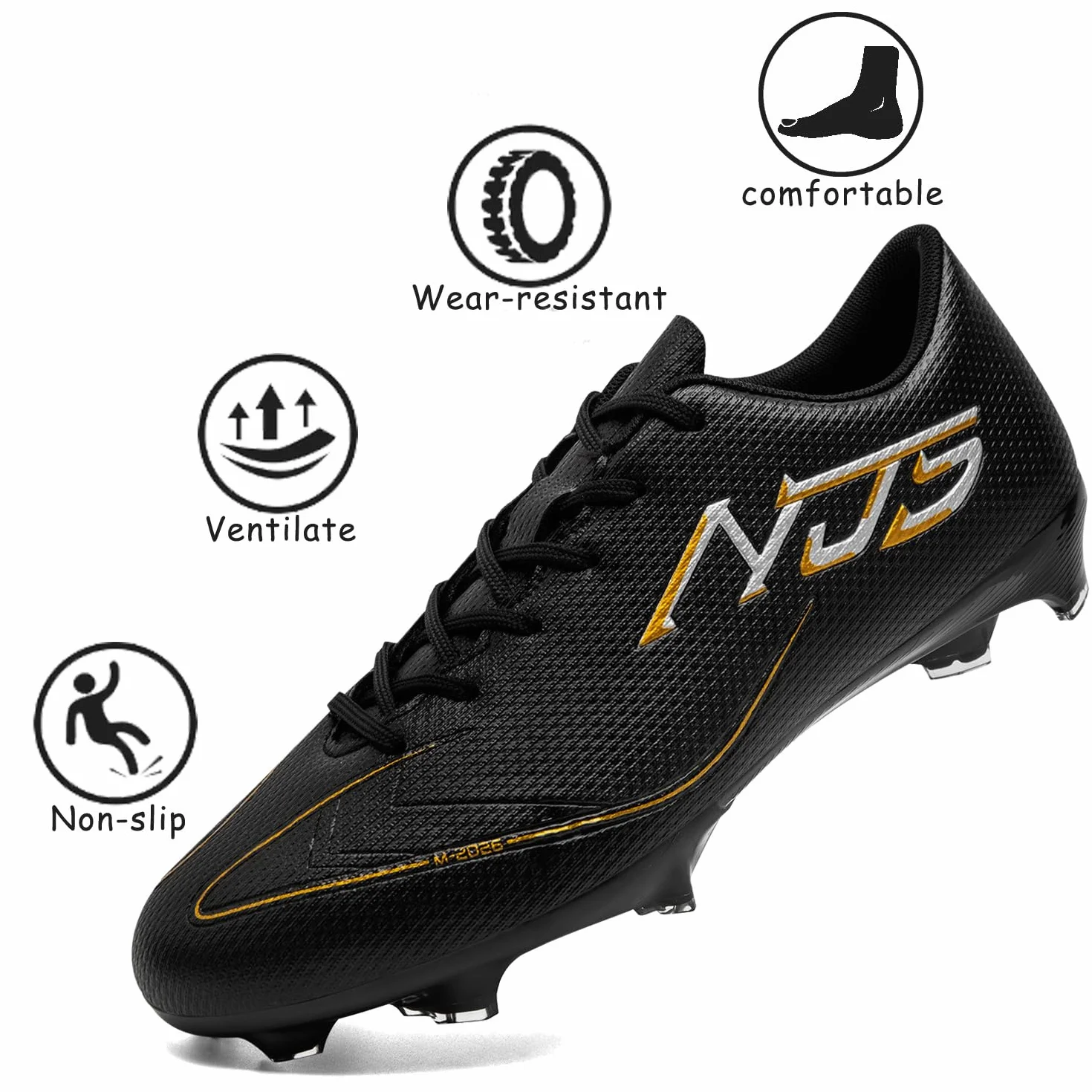 Scarpe da Calcio Uomo Teenager Training All'aperto Sportivo Scarpe da Ginnastica da Erba Scarpe da Calcio per Competizioni Professionali Leggera e Traspirante Unisex
