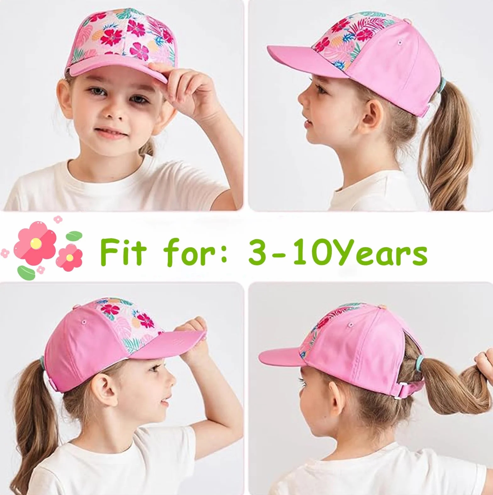 Cappello da baseball per bambini arcobaleno leopardato snapback regolabile