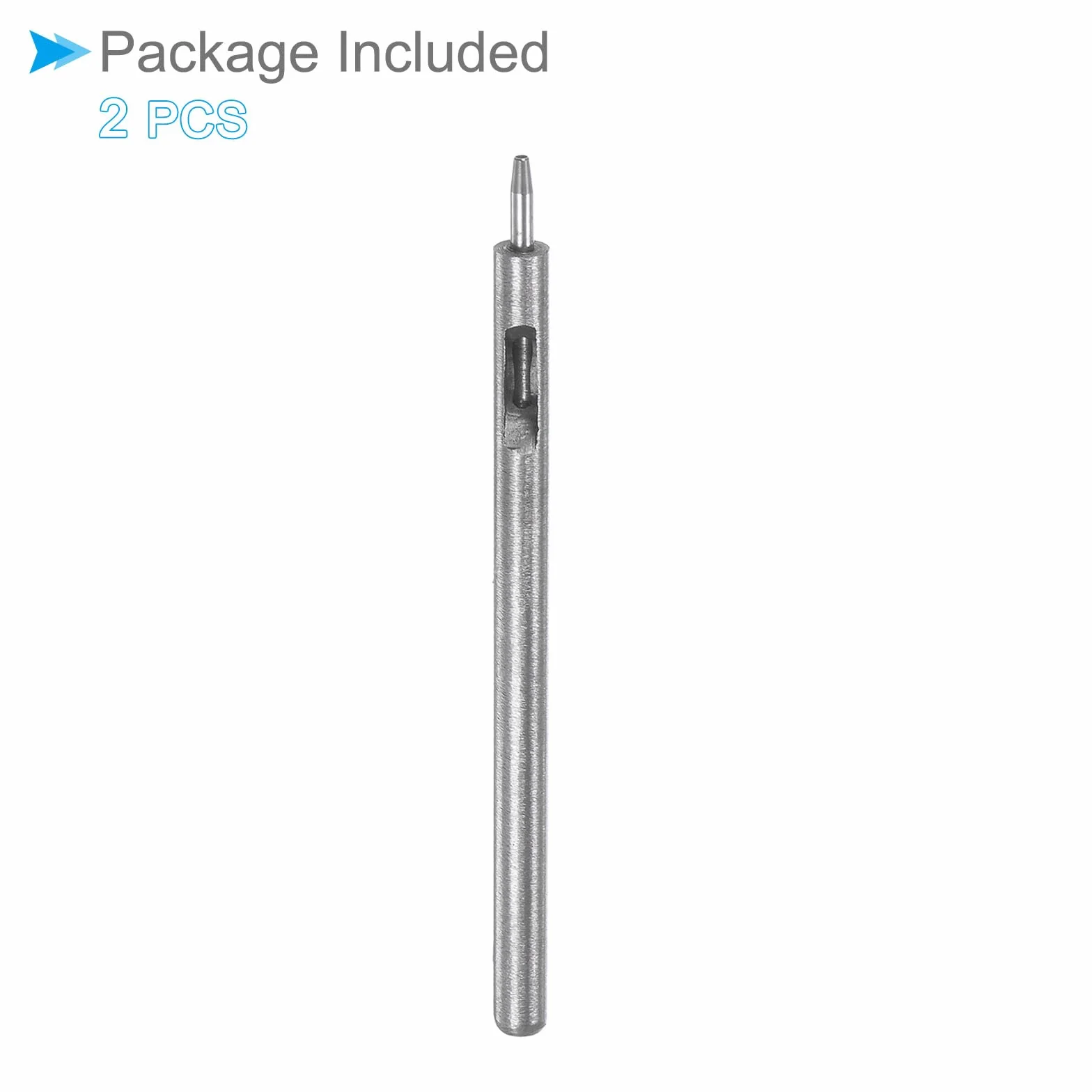 Foratrice per Fori in Pelle, Diametro Pulsante 1,2mm, Asta 6mm, Punzone Rotondo in Acciaio per Rivetti a Scatto per Artigianato in Pelle, Abbigliamento, Tessuti, 2pz