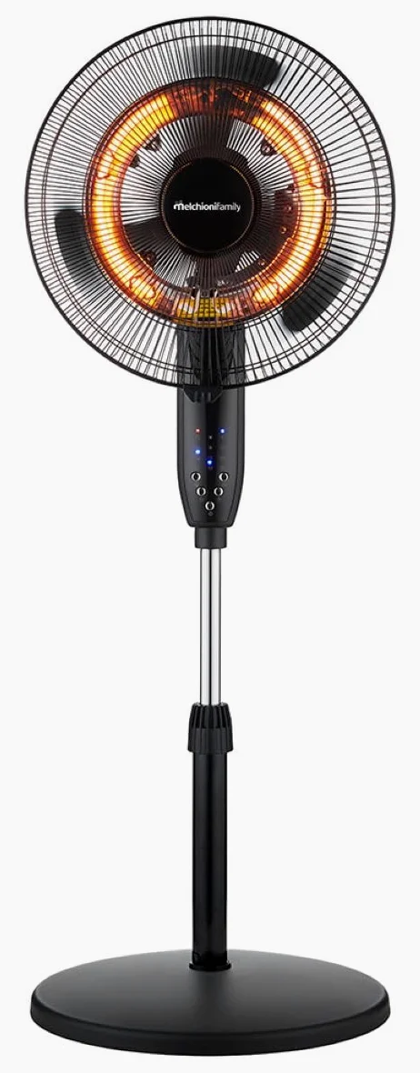 Melchioni Family SUN, Termoventilatore a Piantana con Funzione Oscillante, Doppia Funzione Riscaldamento e Ventilatore, Basso Consumo, 3 Velocità e Telecomando, Altezza regolabile, 1800W