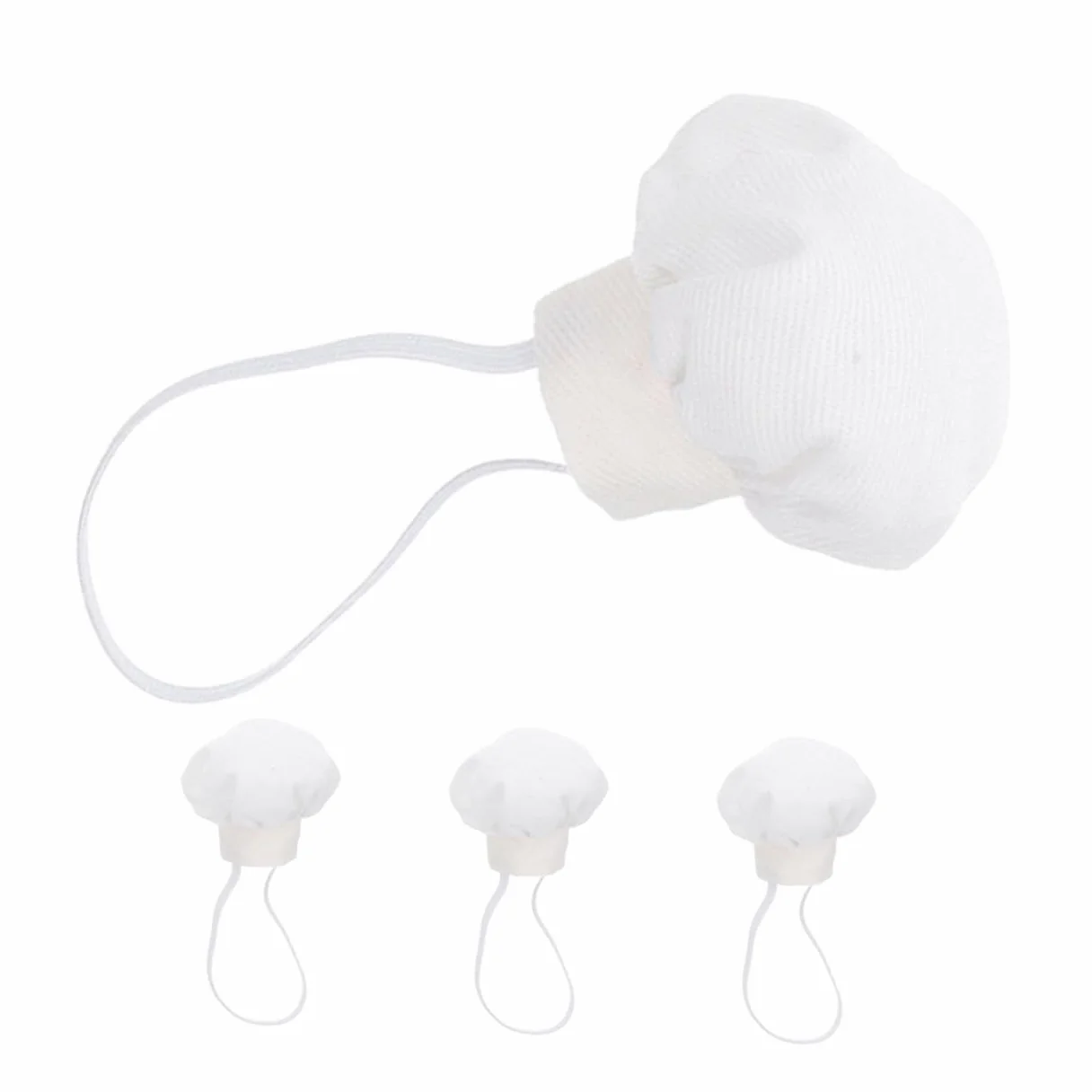 Milisten 4 Pezzi Cappelli da Cuoco Colorati per Bambole da 10-15 Cm Vestibilità Sicura per Gioco di Ruolo e Giochi Educativi