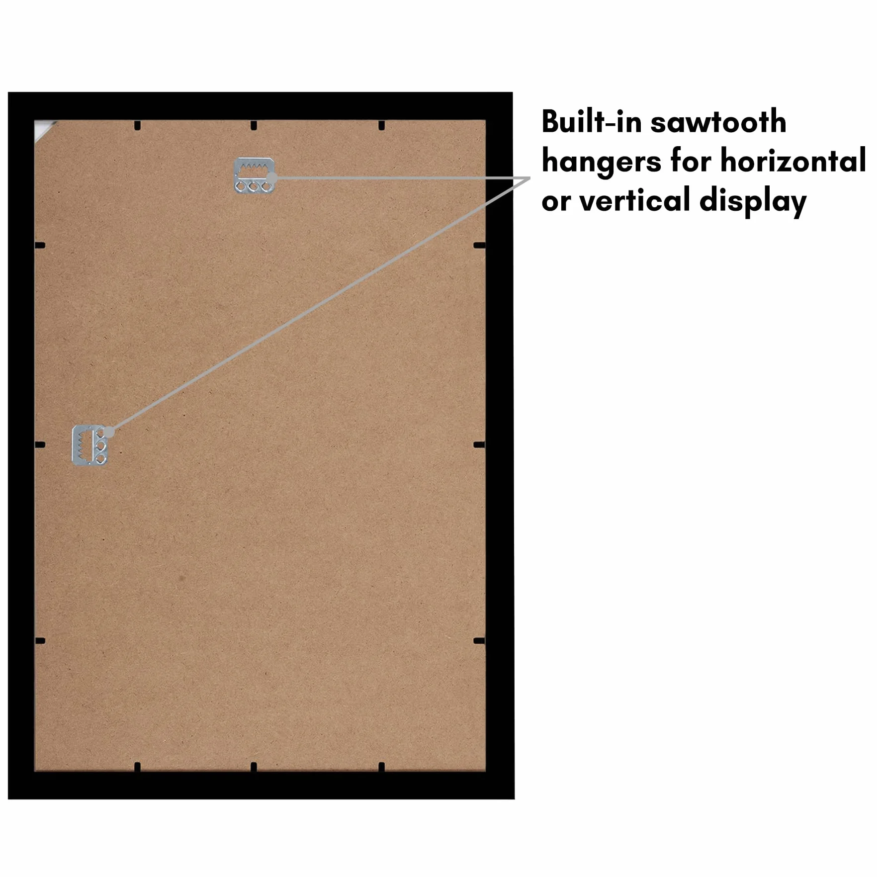 Americanflat Cornice per Foto da 20x30 cm Nera - Cornice da Parete da 20x30 cm con Passepartout o 30x45 cm Senza Passepartout - Plexiglass e Gancio da Parete Integrati