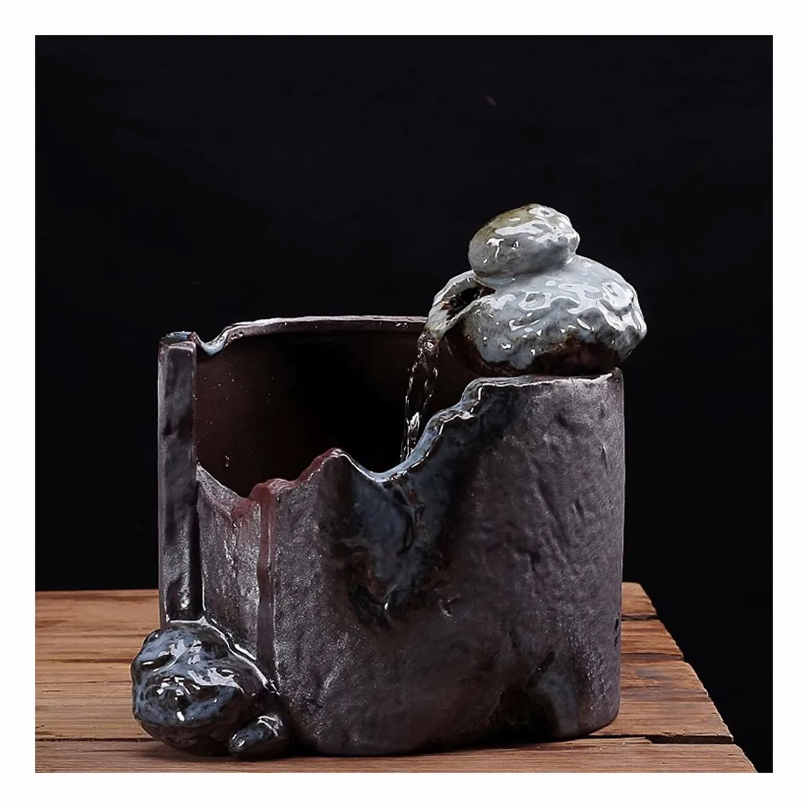 Fontana da Interno Cascate for interni Fontane Colonna Vaso in ceramica Fontana da tavolo Feng Shui Fontana da tavolo con pompa automatica I migliori regali for la casa for amici o famiglia Fontanella