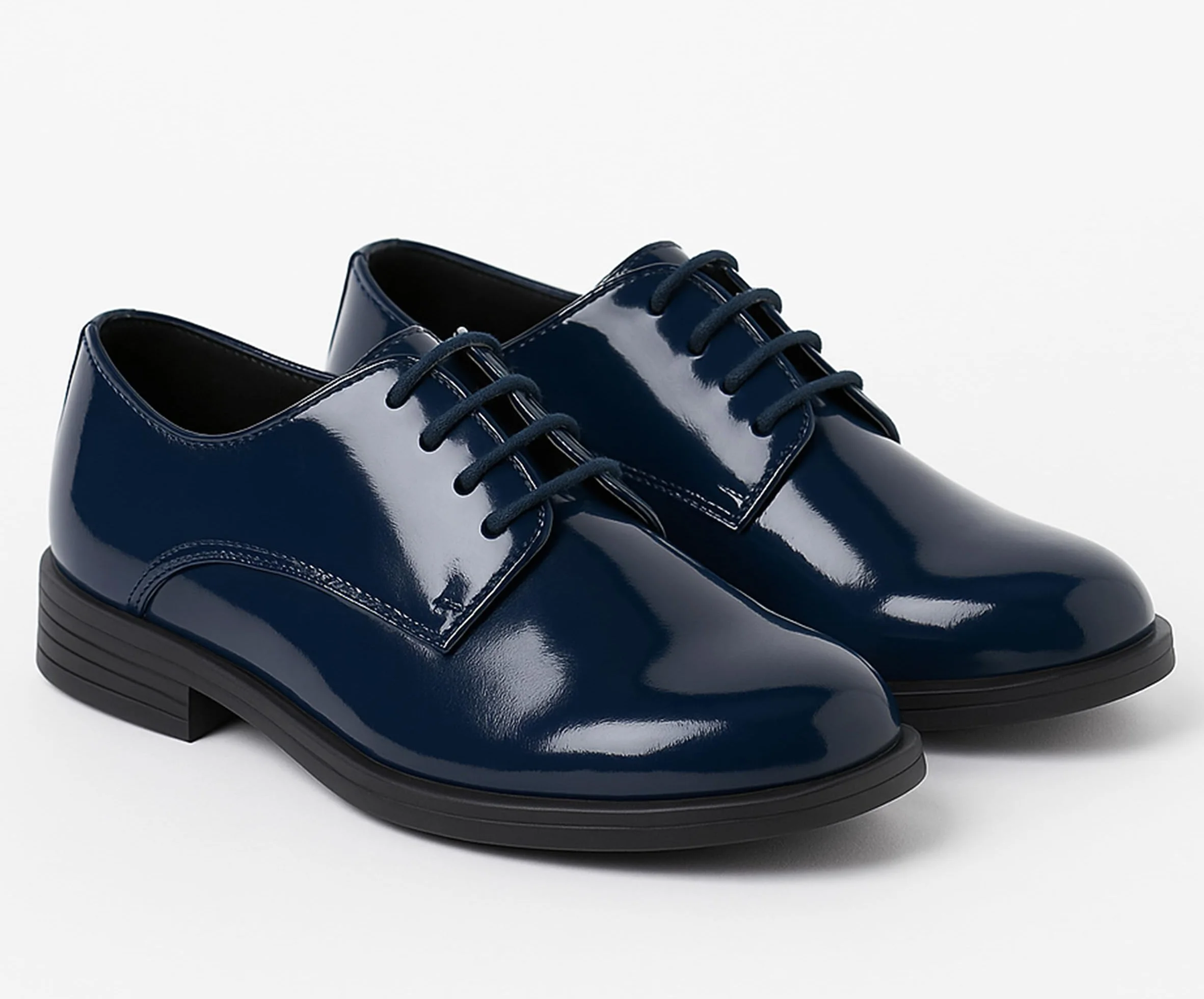 Scarpe Eleganti Derby in Vernice per Ragazzi Scarpe Eleganti da Cerimonia con Lacci