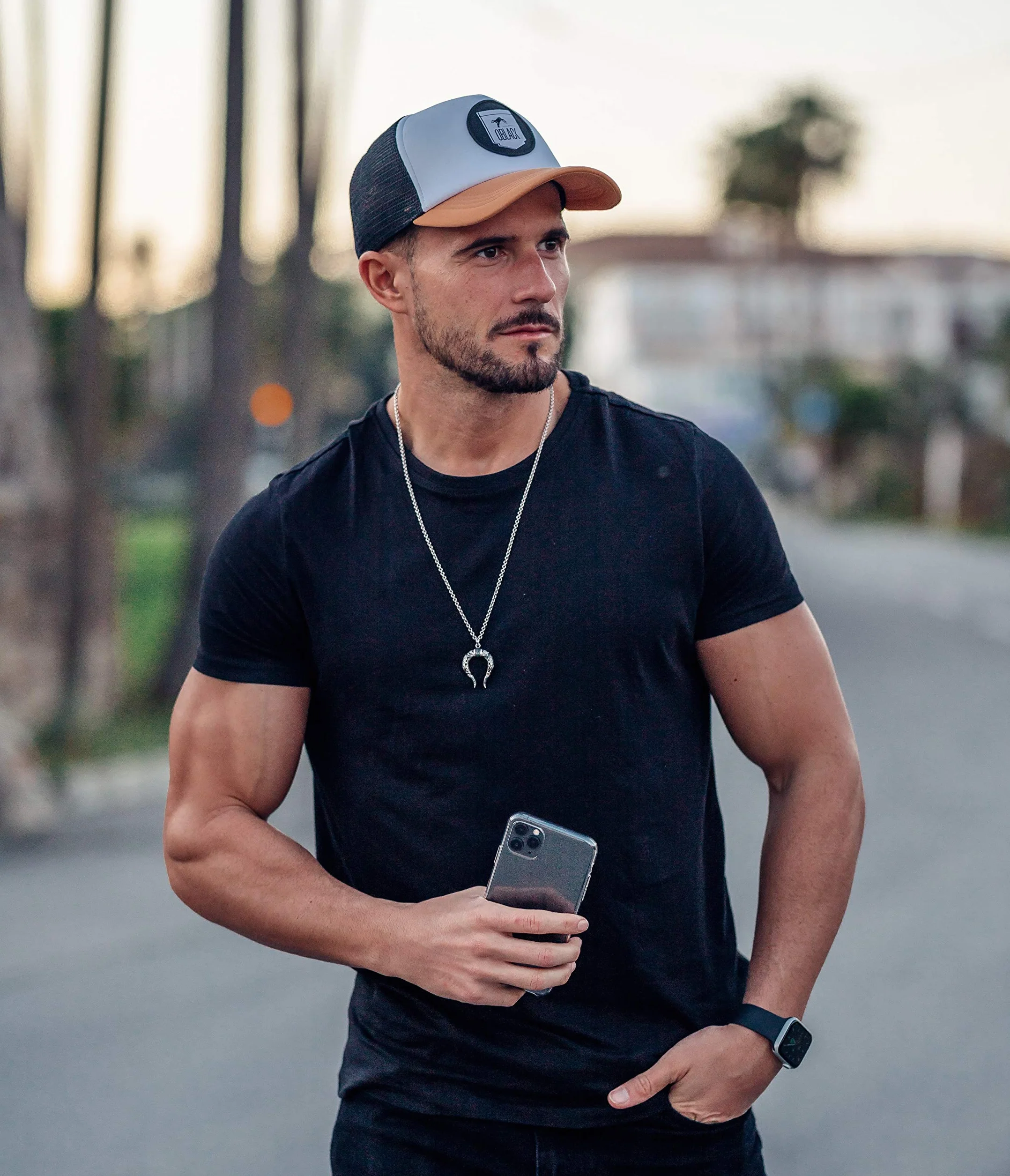 Oblack Cappellini da Uomo Cappello Trucker Running Berretto da Baseball Estivo Traspirante Visiera Regolabile Protezione Solare