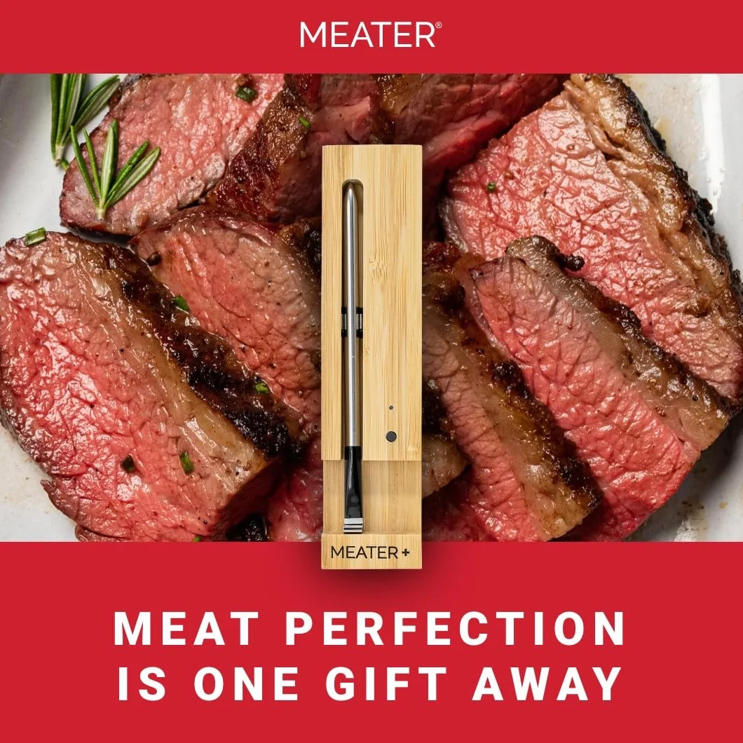 MEATER Plus Termometro Bluetooth Senza Fili 50 Metri Sonda Per Forno Grigliate Barbecue App Italiano iPhone Android