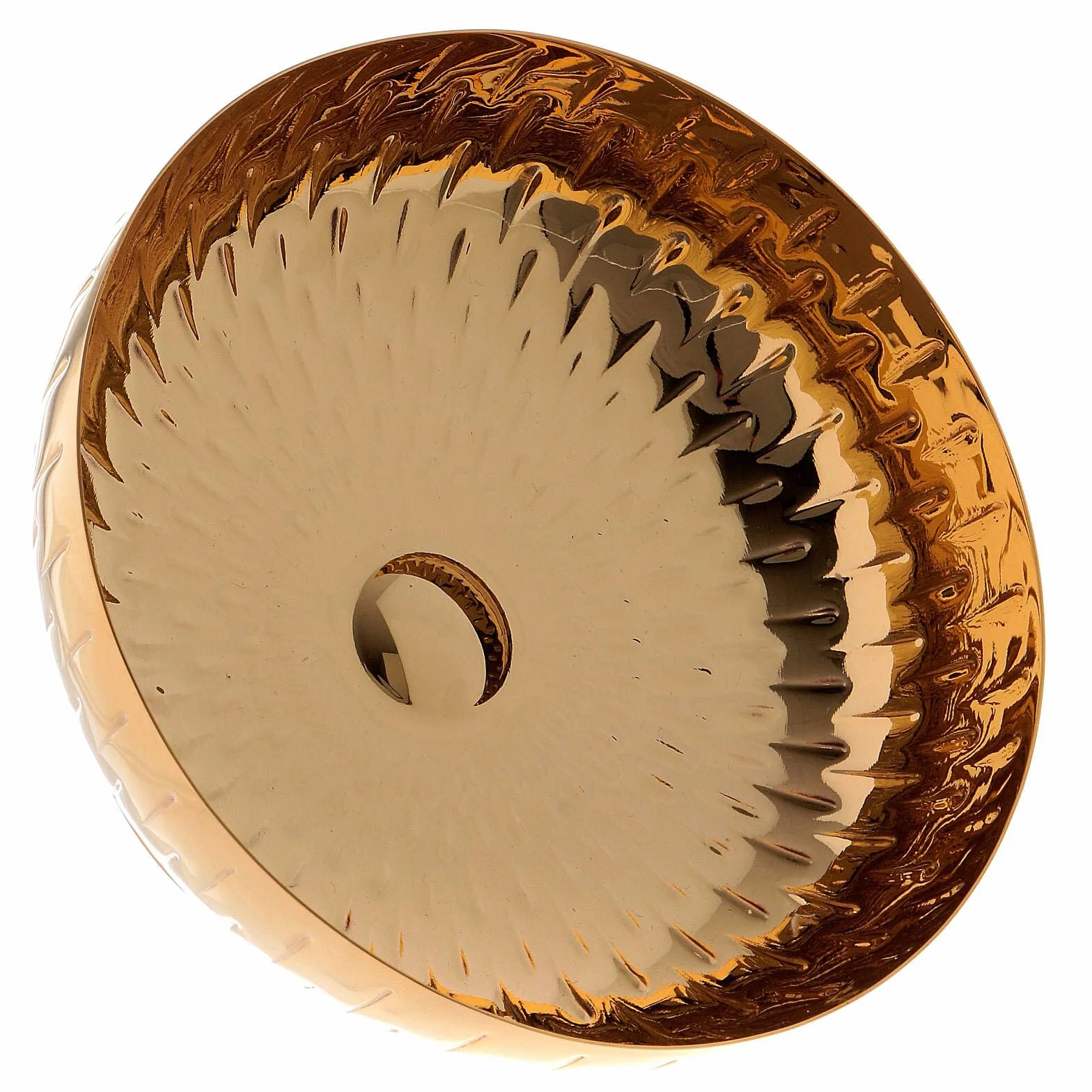 Holyart Calici Pissidi Patene metallo: Calice pisside patena ottone argento scene vita Gesù, Patena